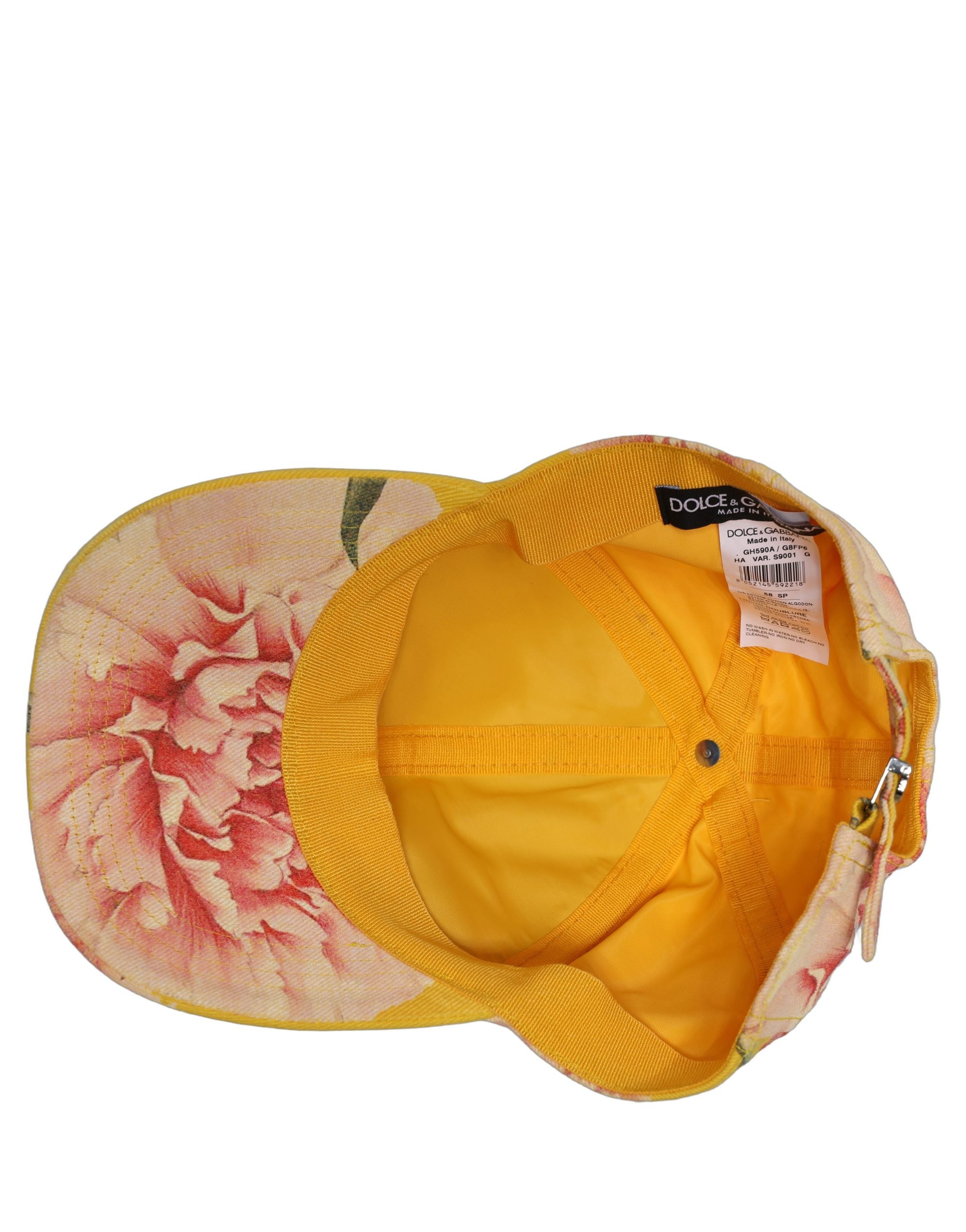 Dolce & Gabbana Men Multicolor Cotton Floral Baseball Capello Men's Hat