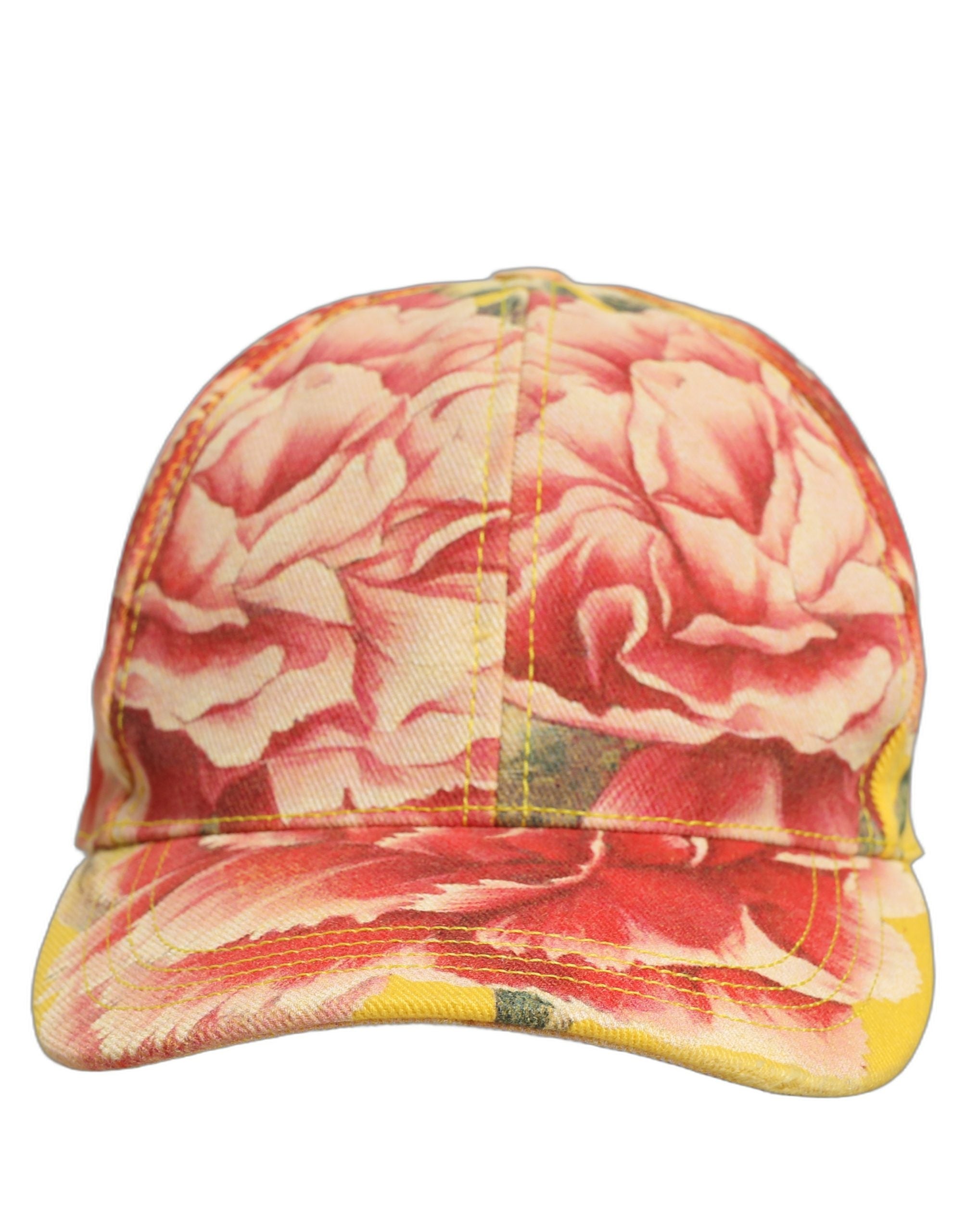 Dolce & Gabbana Men Multicolor Cotton Floral Baseball Capello Men's Hat