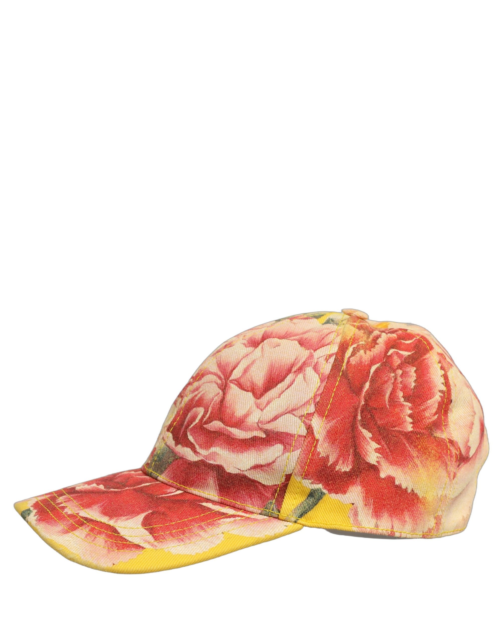 Dolce & Gabbana Men Multicolor Cotton Floral Baseball Capello Men's Hat