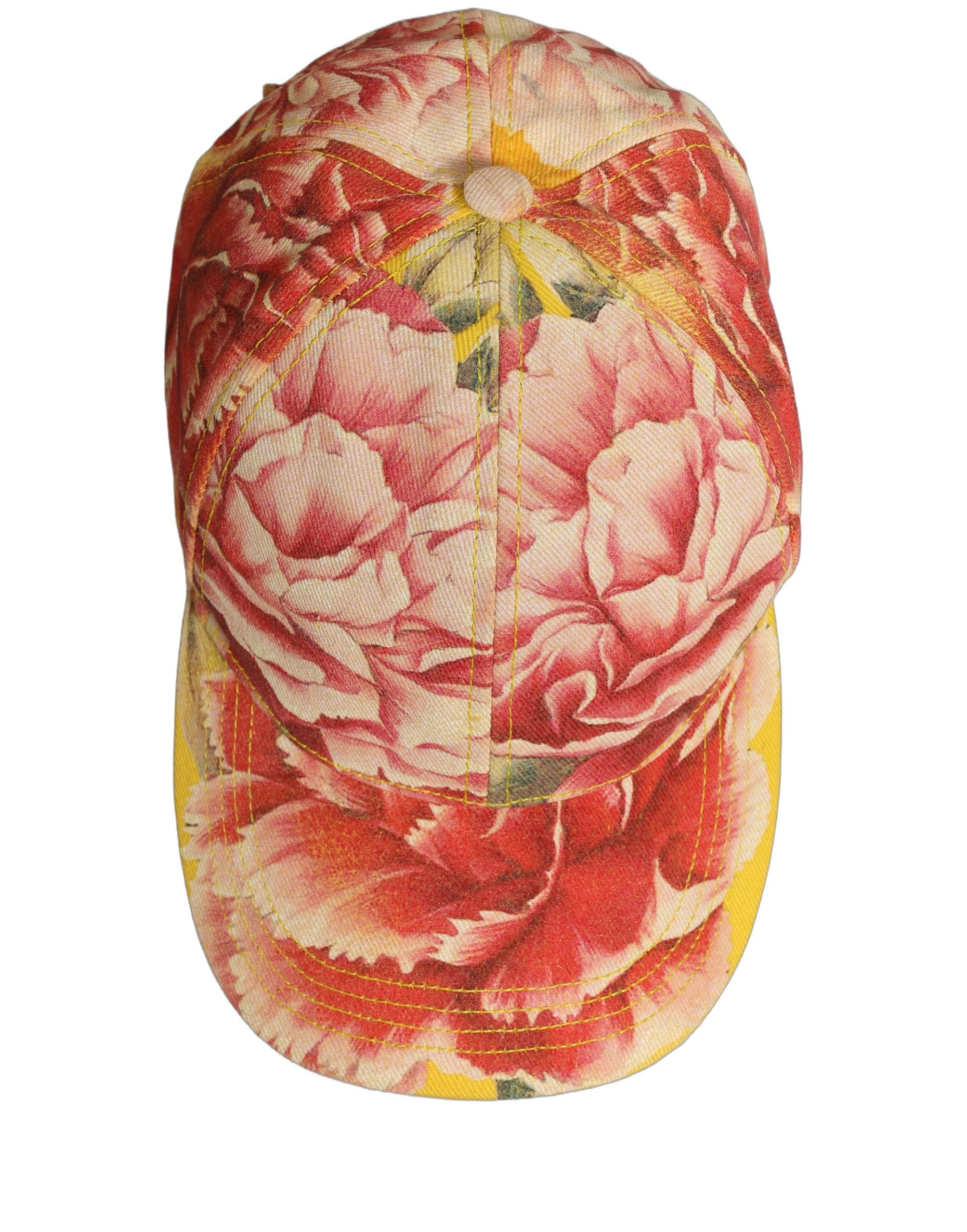 Dolce & Gabbana Men Multicolor Cotton Floral Baseball Capello Men's Hat