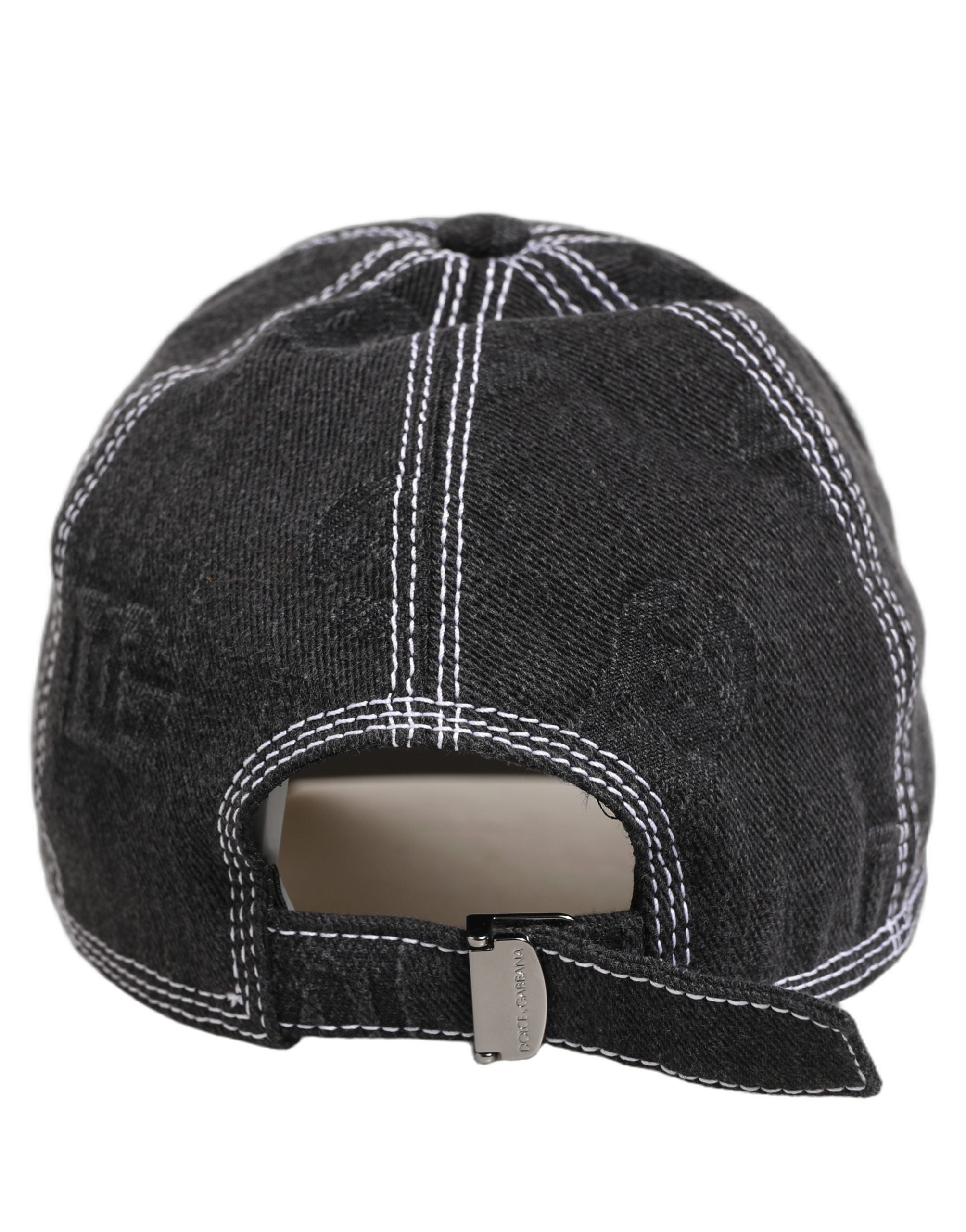 Dolce & Gabbana Men Black Cotton 6 Panel Baseball Capello Men's Hat