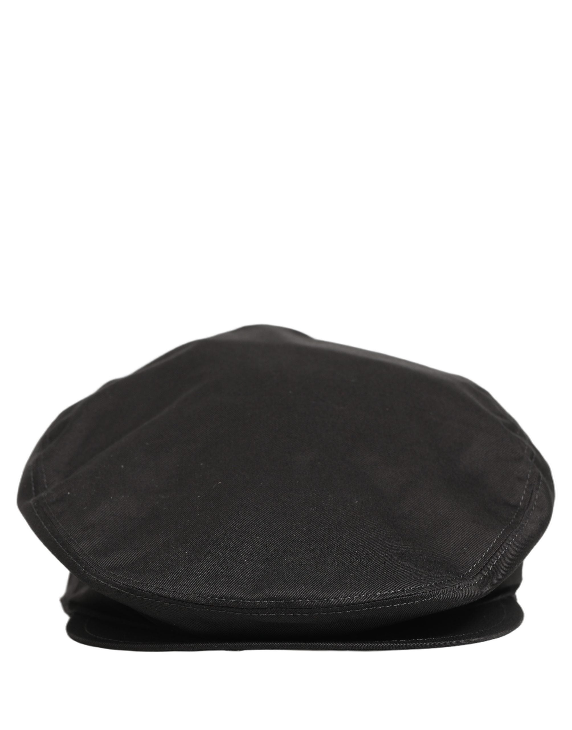 Dolce & Gabbana Men Black Cotton Stretch Newsboy Cloth Capello Men's Hat