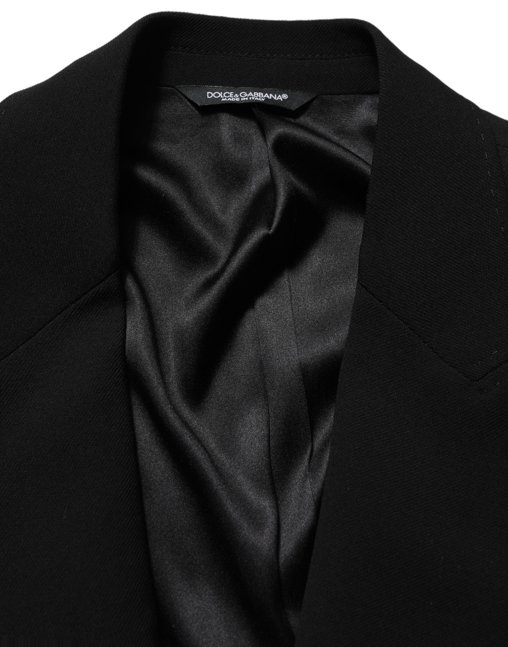 Dolce & Gabbana Black Wool Single Breasted Men Blazer Men's Jacket