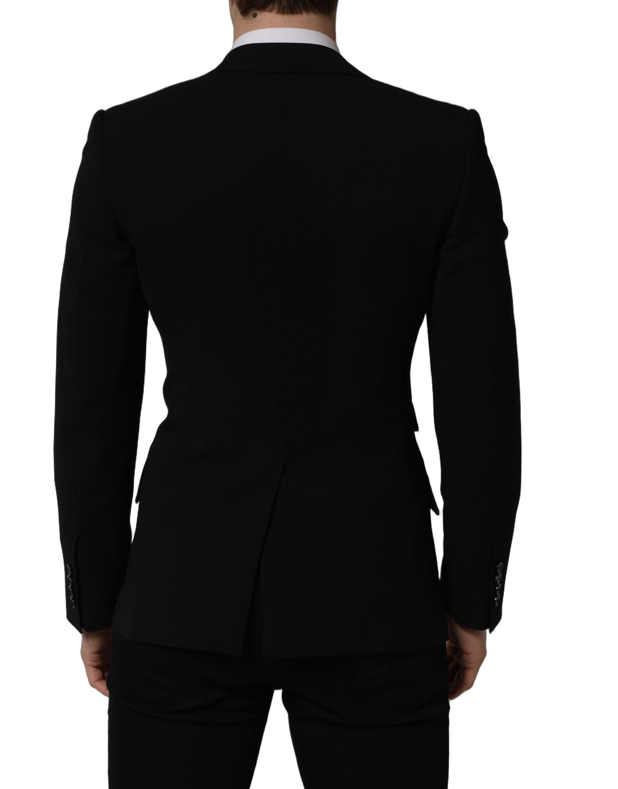 Dolce & Gabbana Black Wool Single Breasted Men Blazer Men's Jacket