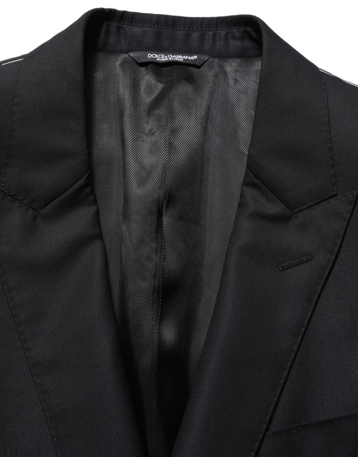 Dolce & Gabbana Dark Blue Wool Single Breasted Men Blazer Men's Jacket
