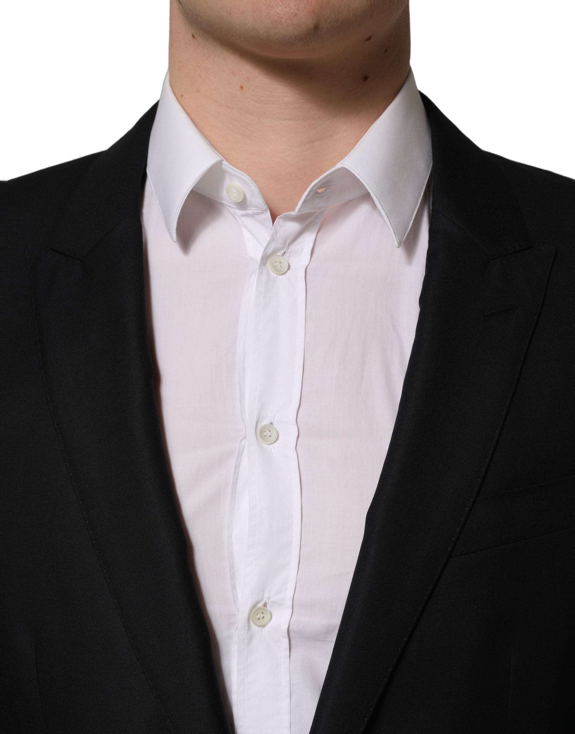 Dolce & Gabbana Dark Blue Wool Single Breasted Men Blazer Men's Jacket