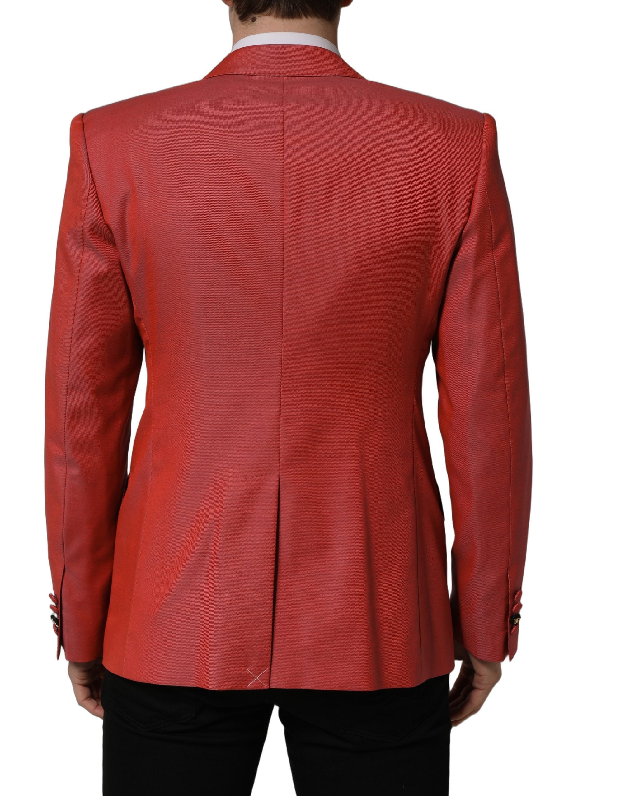 Dolce & Gabbana Red Wool Single Breasted Men Blazer Men's Jacket