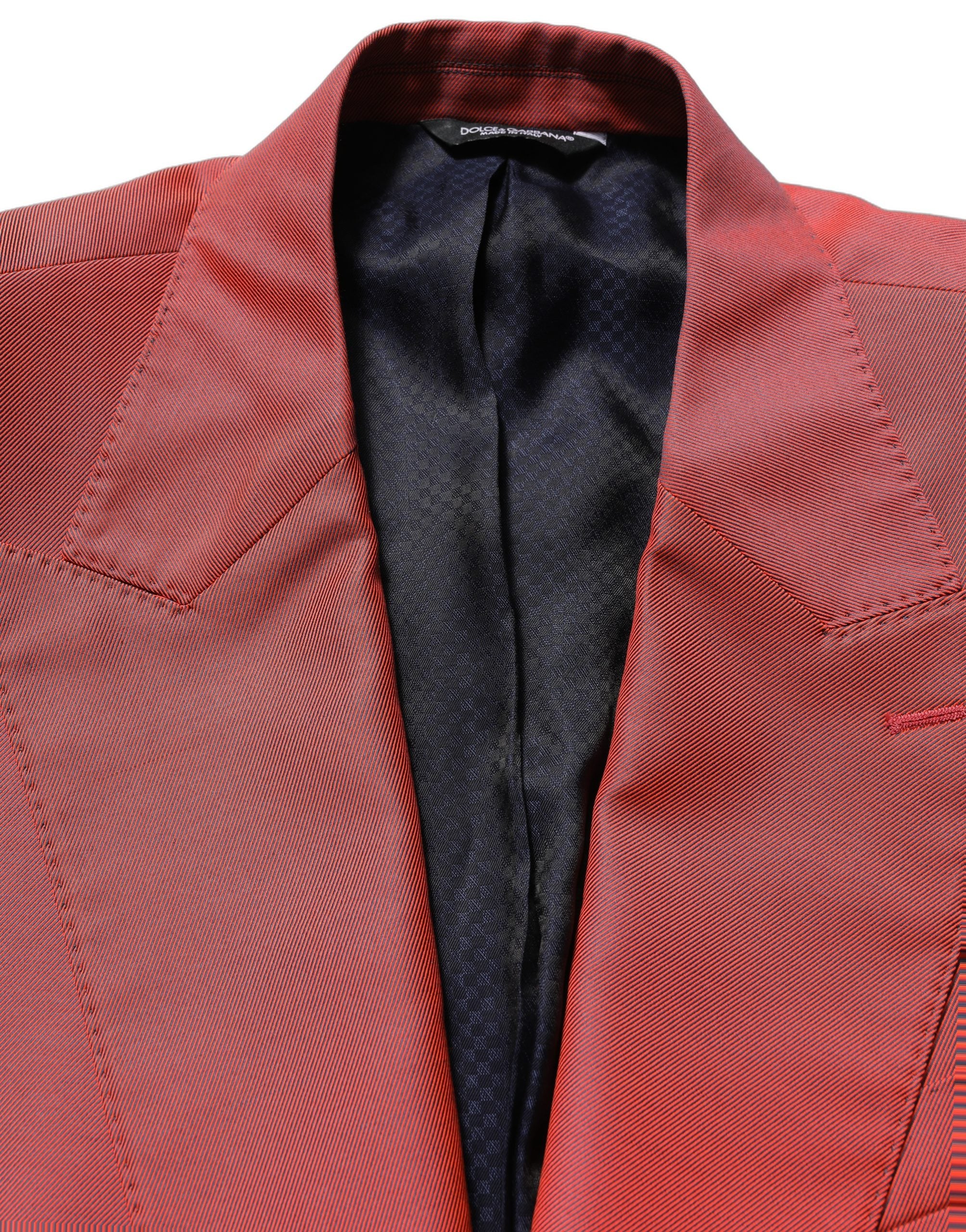 Dolce & Gabbana Red Wool Single Breasted Men Blazer Men's Jacket