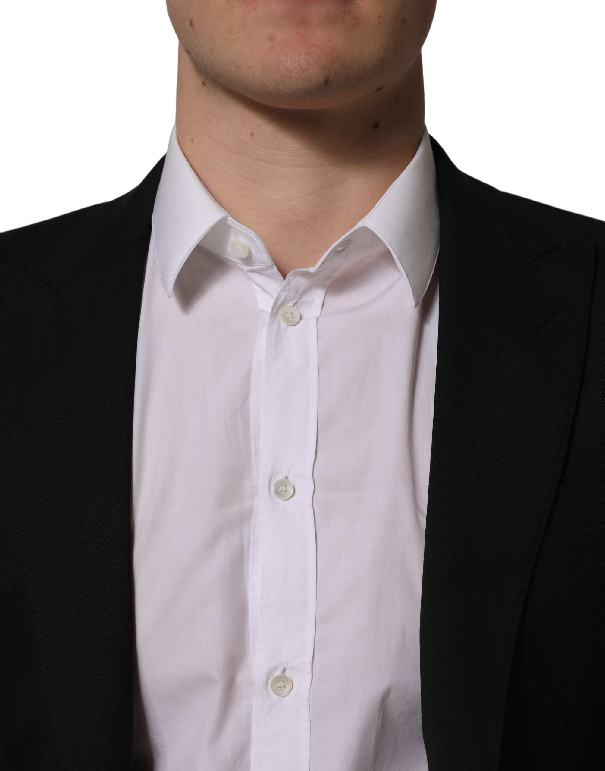 Dolce & Gabbana Black Polyester Single Breasted Blazer Men's Jacket