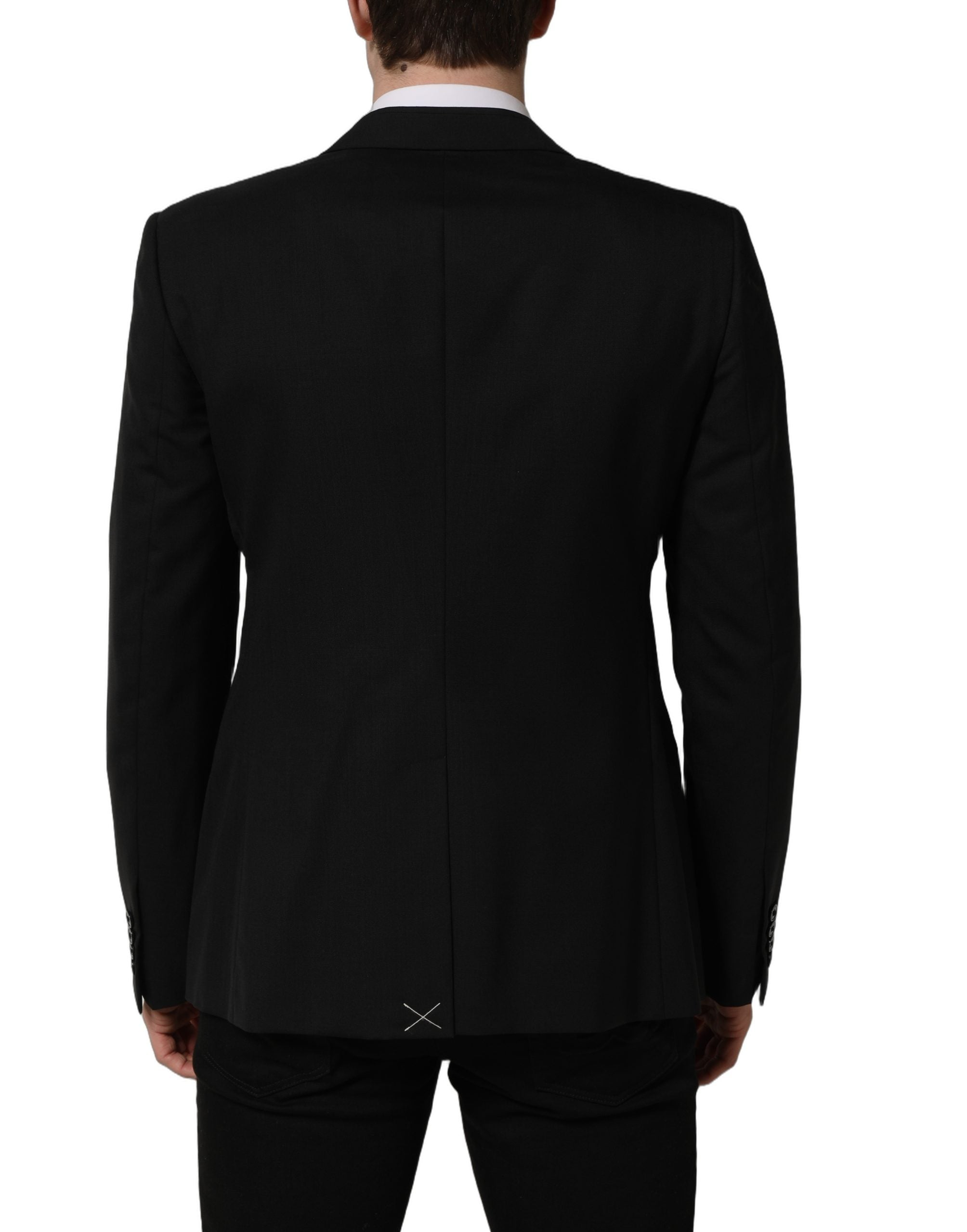 Dolce & Gabbana Black Wool Single Breasted Blazer Men's Jacket