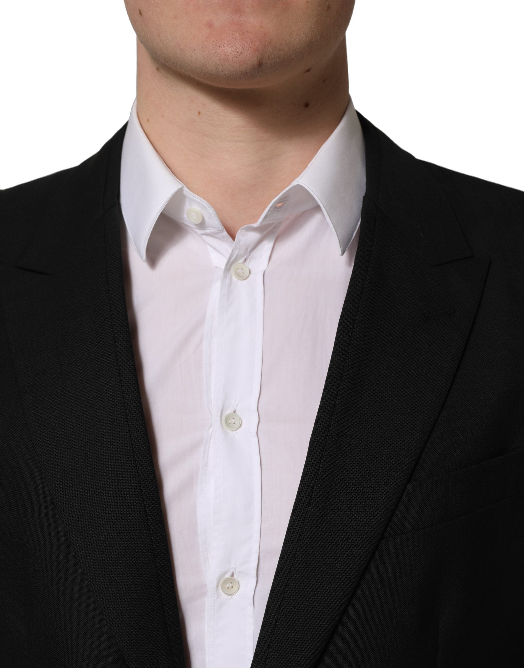 Dolce & Gabbana Black Wool Single Breasted Blazer Men's Jacket