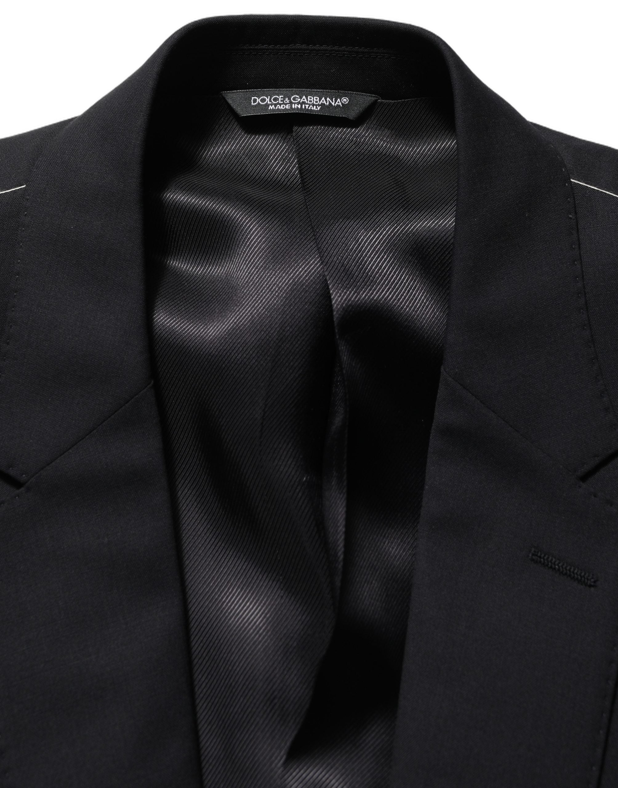 Dolce & Gabbana Black Wool Single Breasted Blazer Men's Jacket