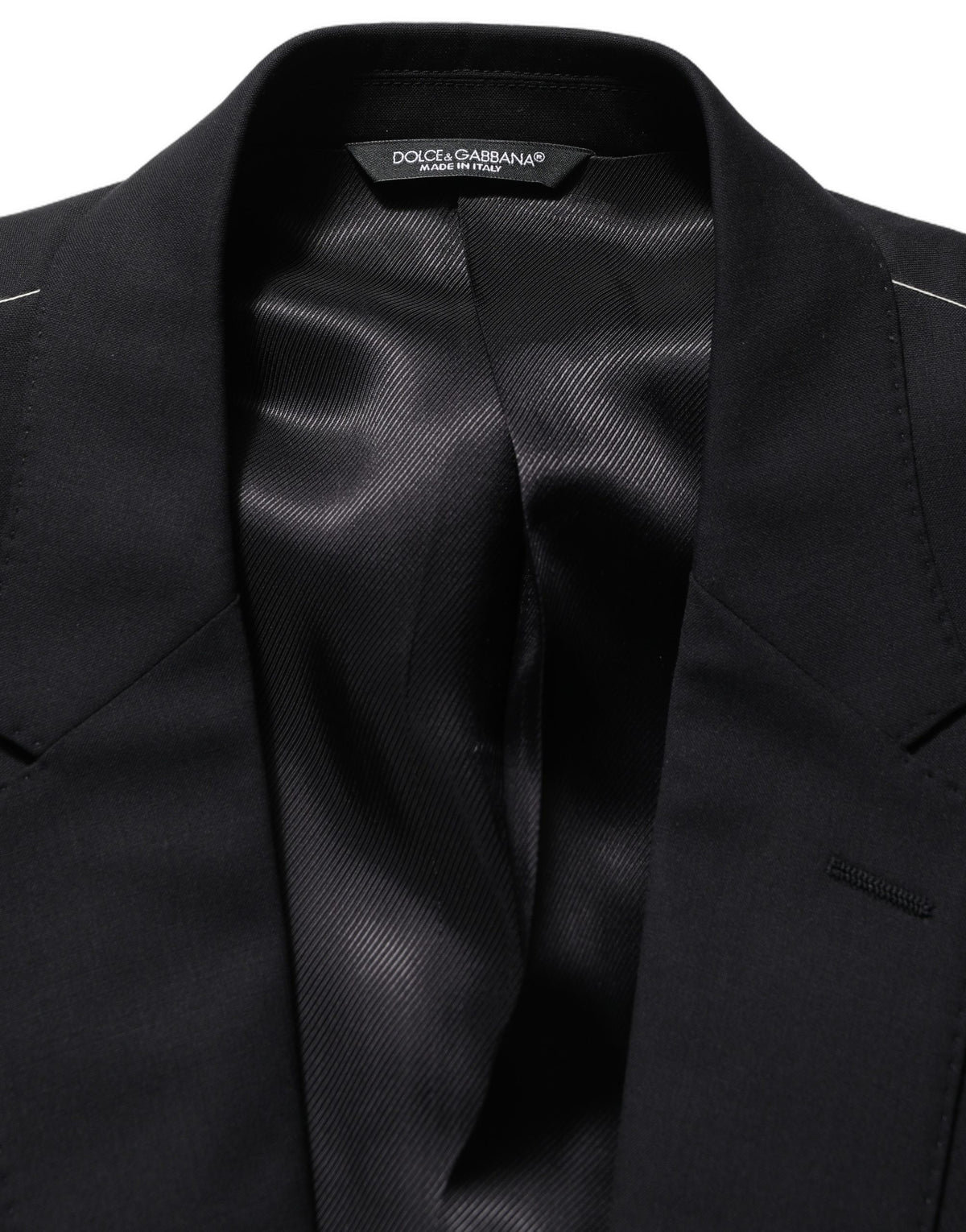 Dolce & Gabbana Dark Blue Wool Single Breasted Blazer Men's Jacket