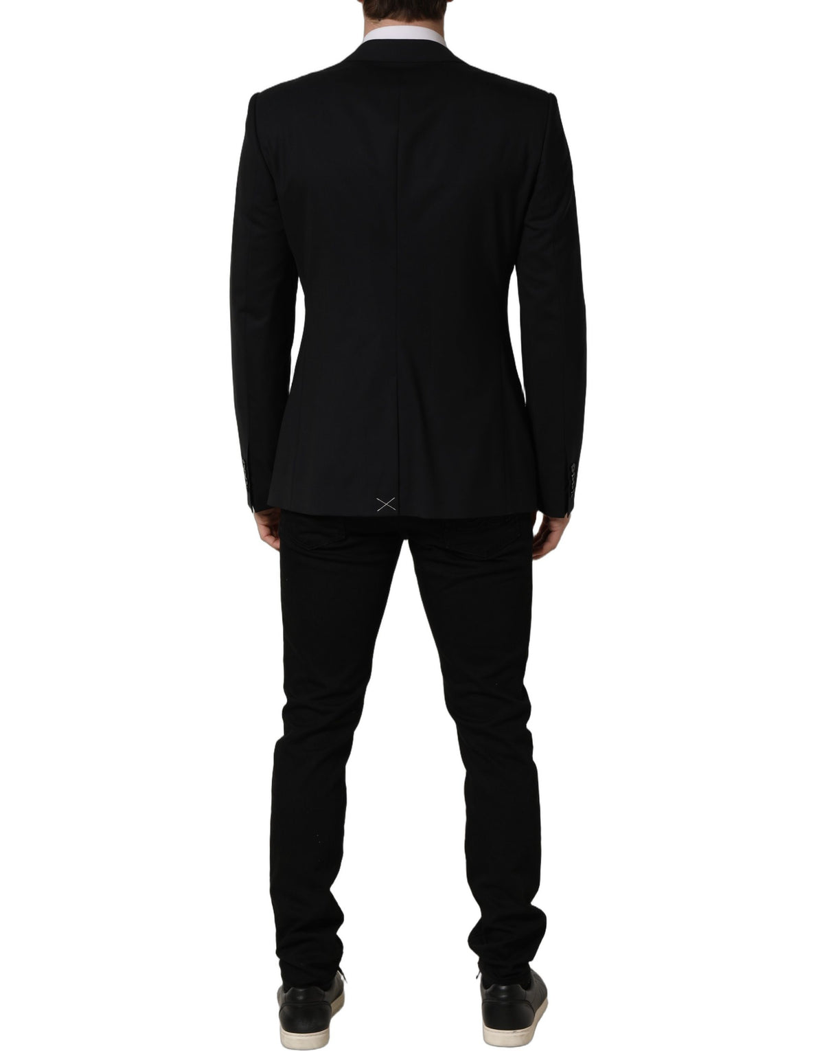 Dolce & Gabbana Dark Blue Wool Single Breasted Blazer Men's Jacket