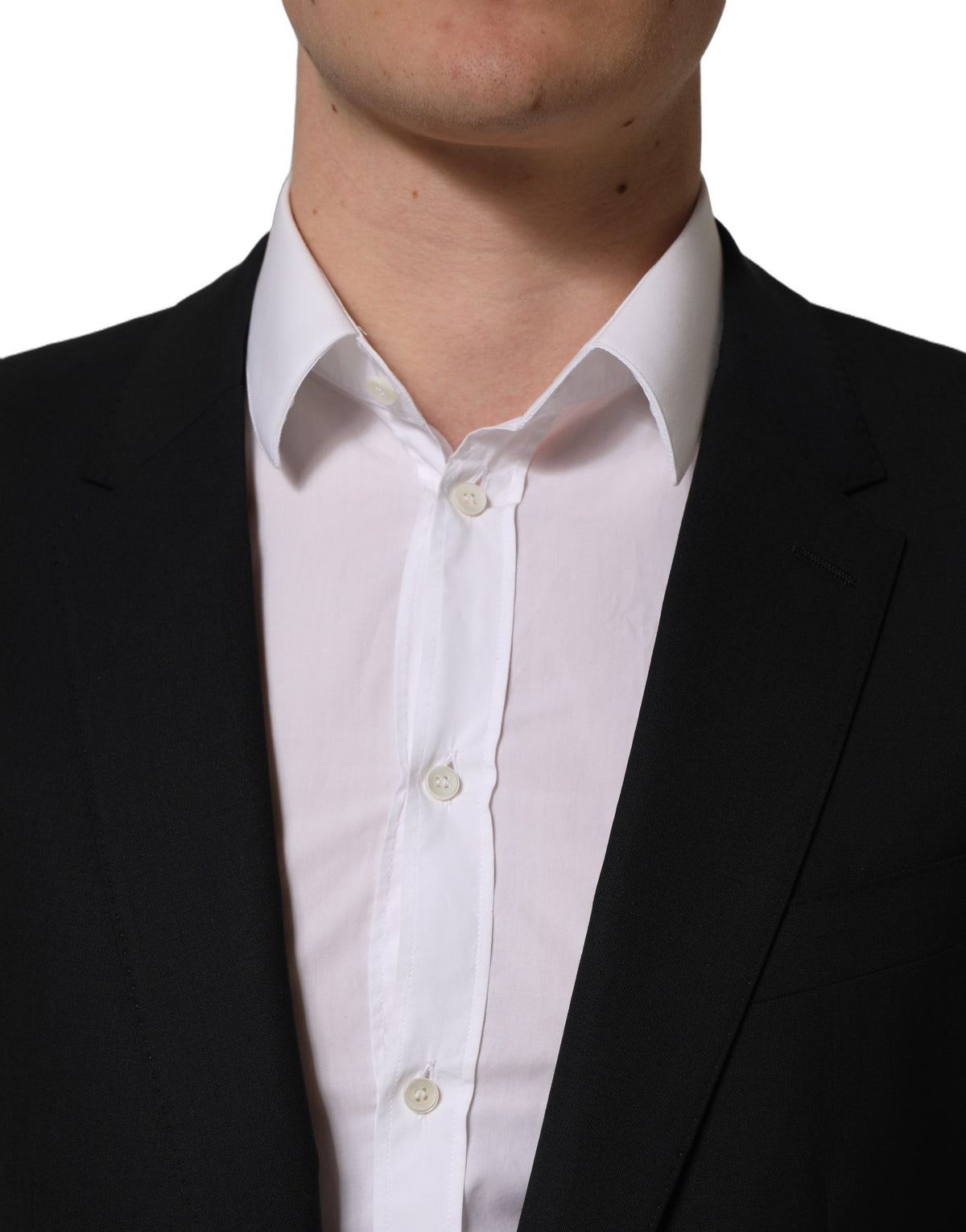Dolce & Gabbana Dark Blue Wool Single Breasted Blazer Men's Jacket