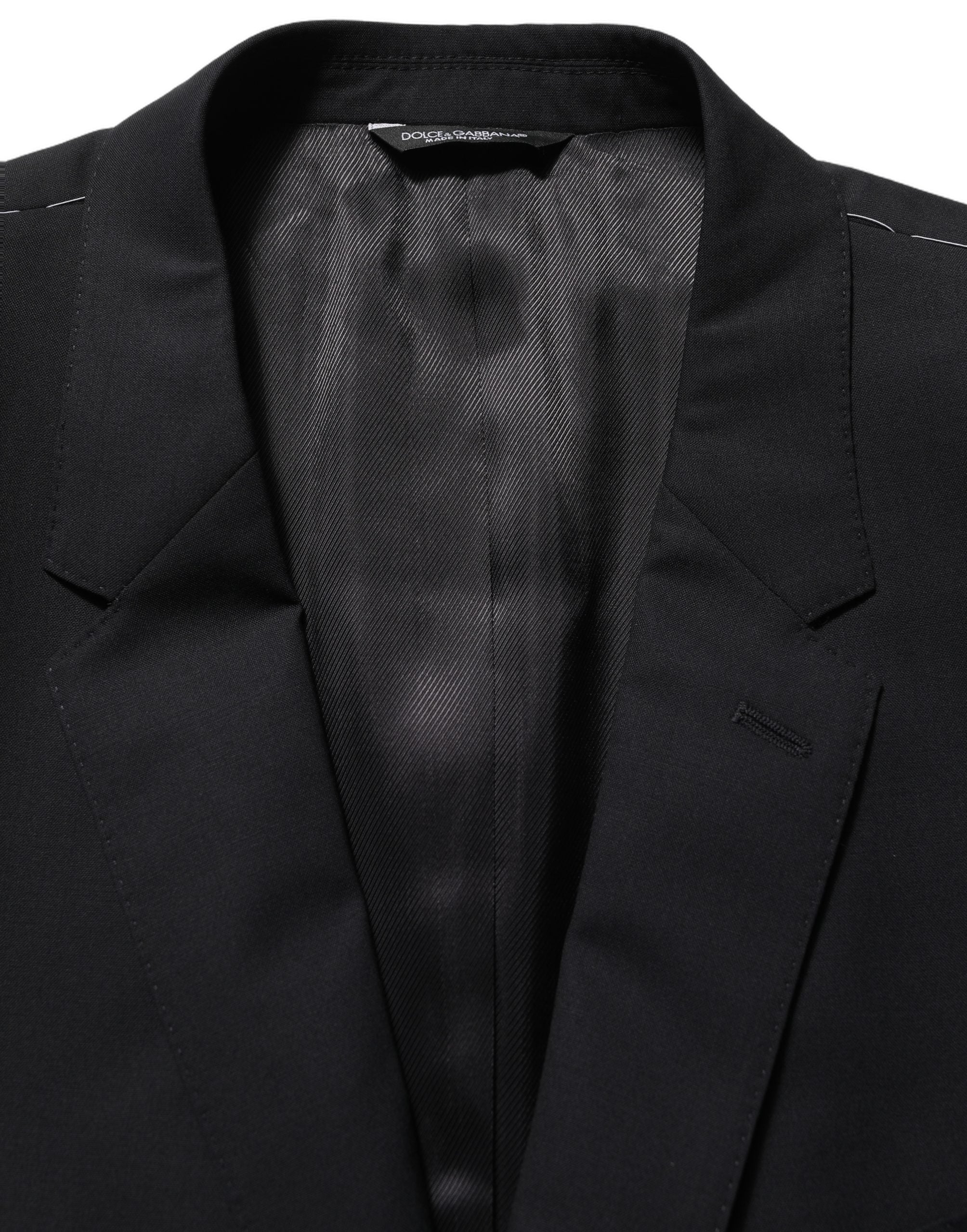 Dolce & Gabbana Black Wool Single Breasted Blazer Men's Jacket