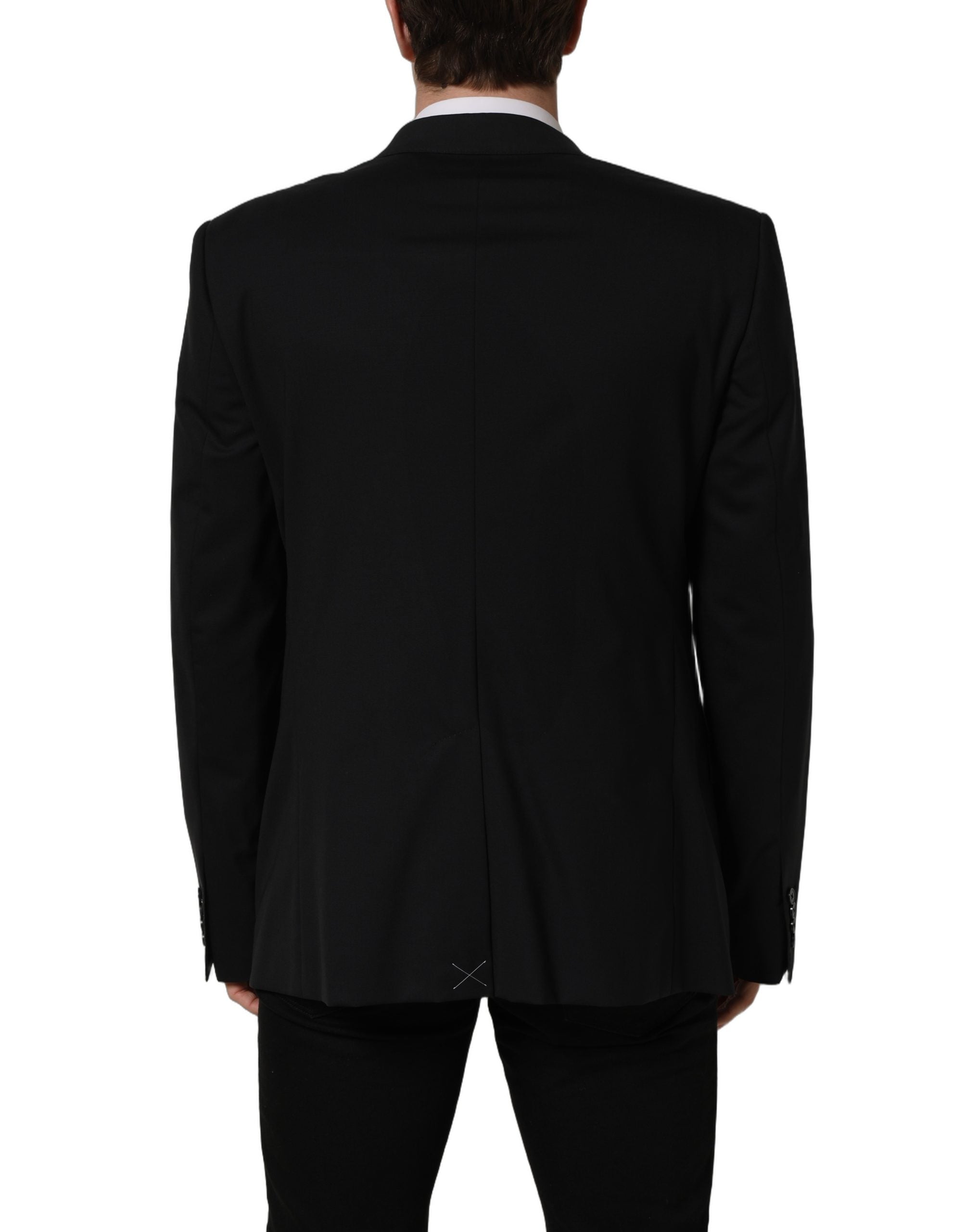 Dolce & Gabbana Black Wool Single Breasted Blazer Men's Jacket