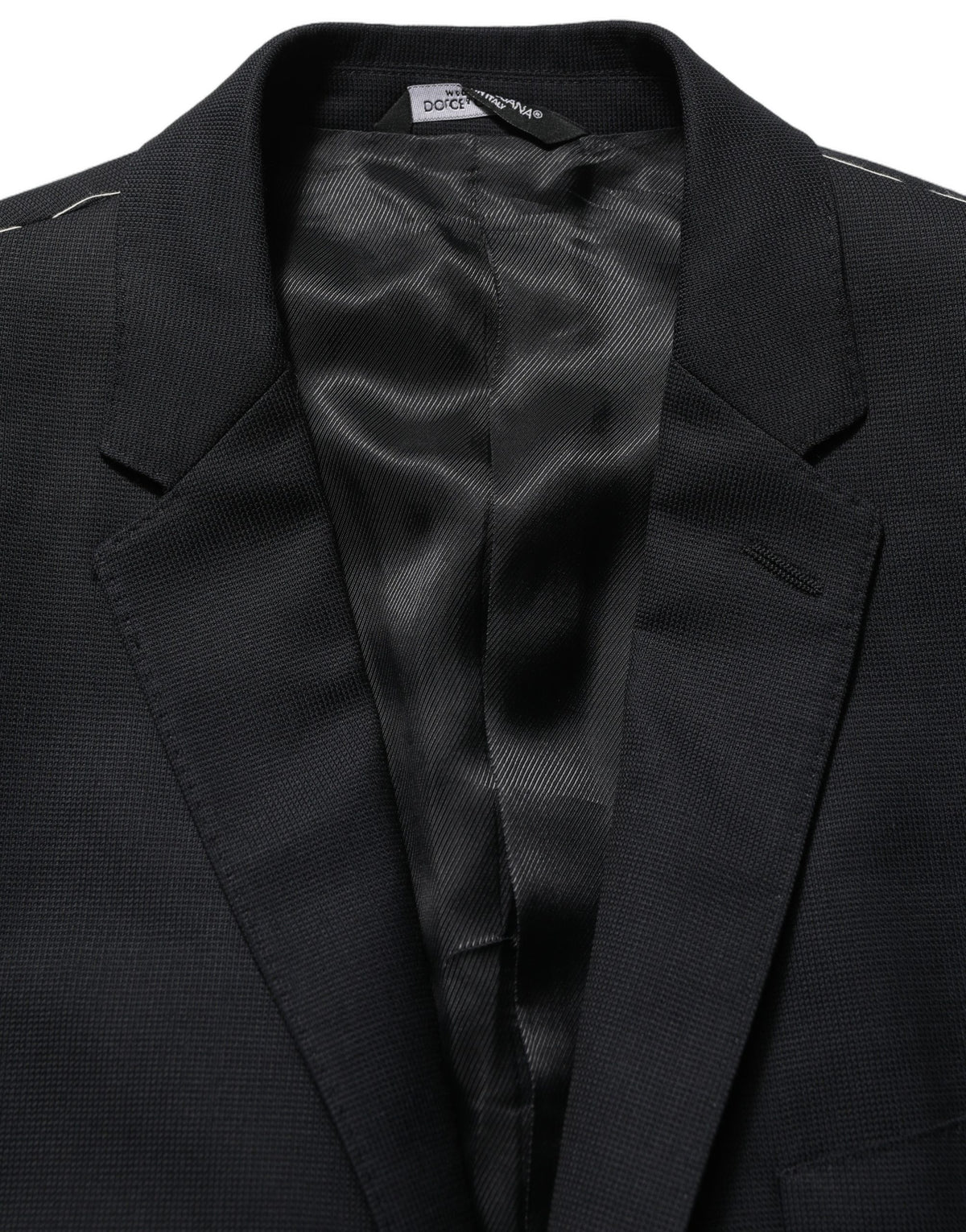 Dolce & Gabbana Dark Blue Wool Single Breasted Blazer Men's Jacket