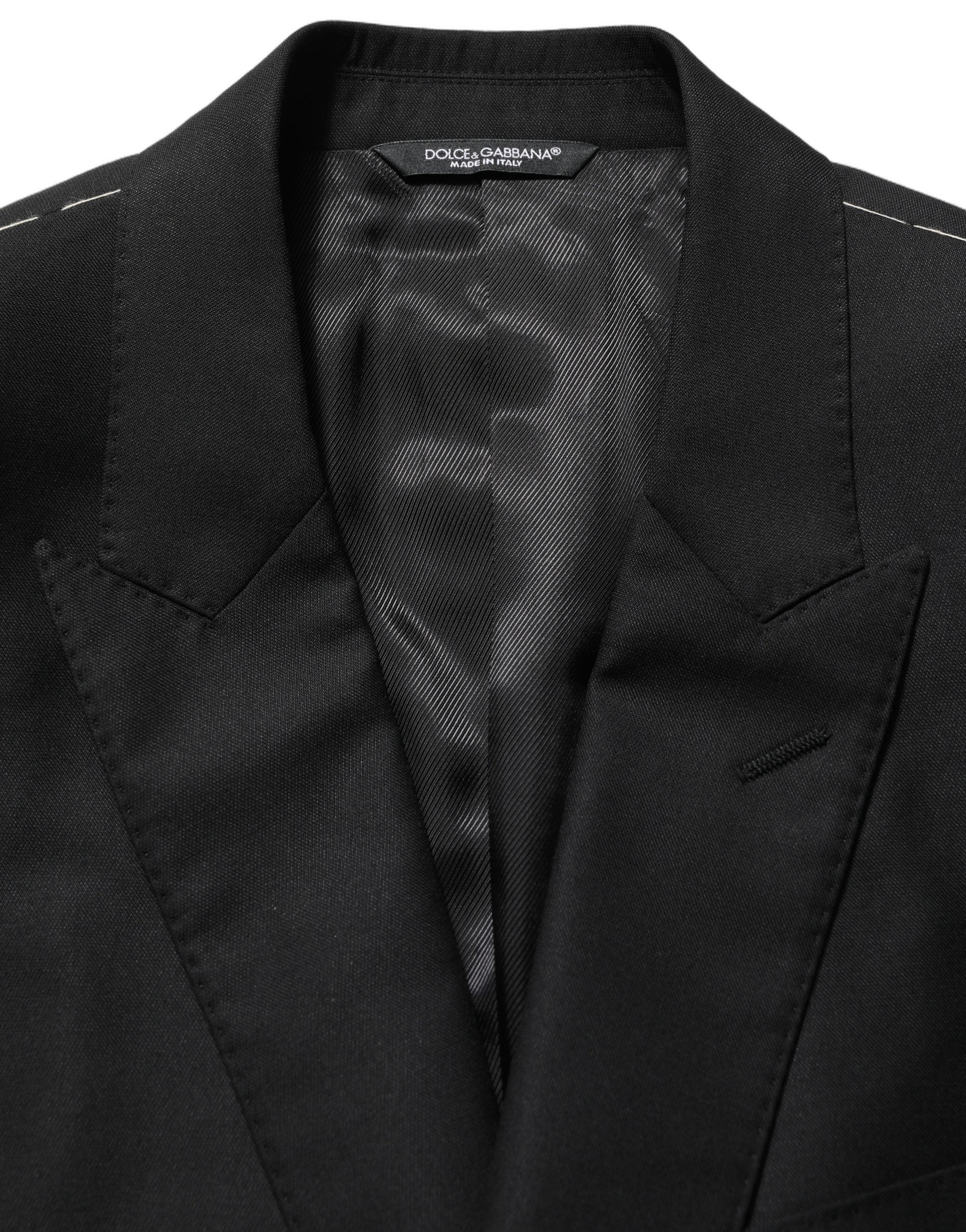 Dolce & Gabbana Black Wool Single Breasted Blazer Men's Jacket