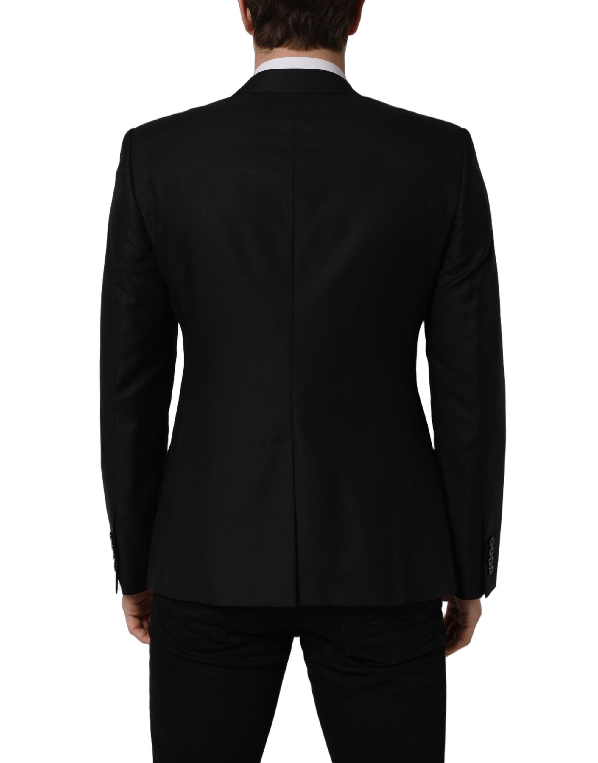 Dolce & Gabbana Black Wool Single Breasted Blazer Men's Jacket