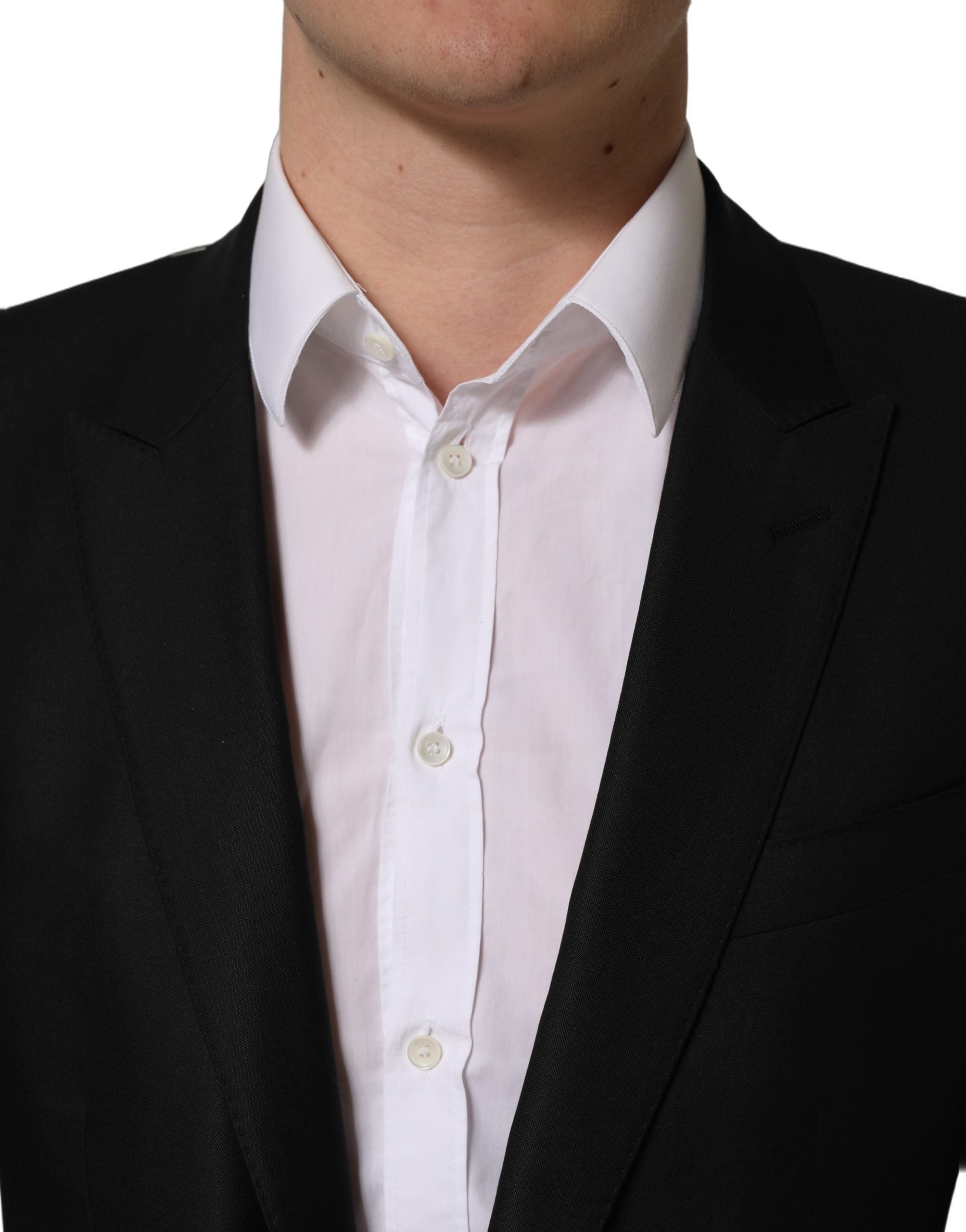 Dolce & Gabbana Black Wool Single Breasted Blazer Men's Jacket