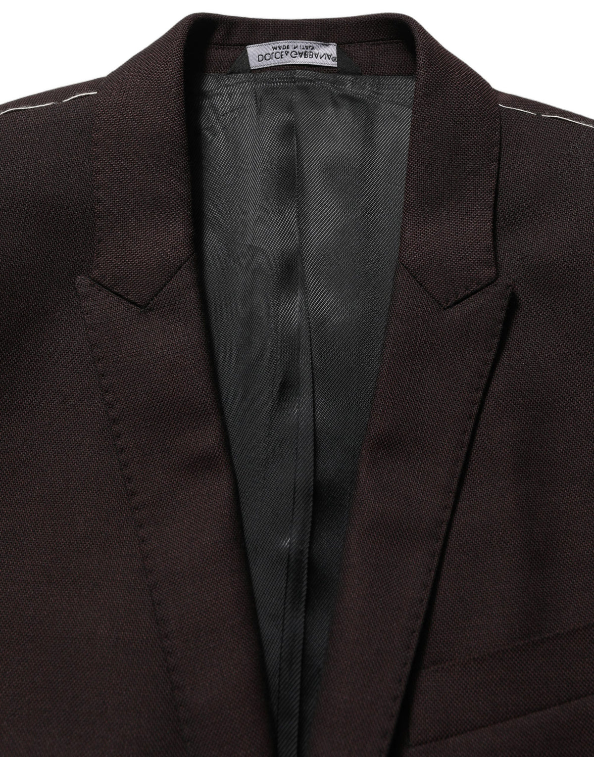 Dolce & Gabbana Brown Wool GOLD Single Breasted Men Men's Jacket