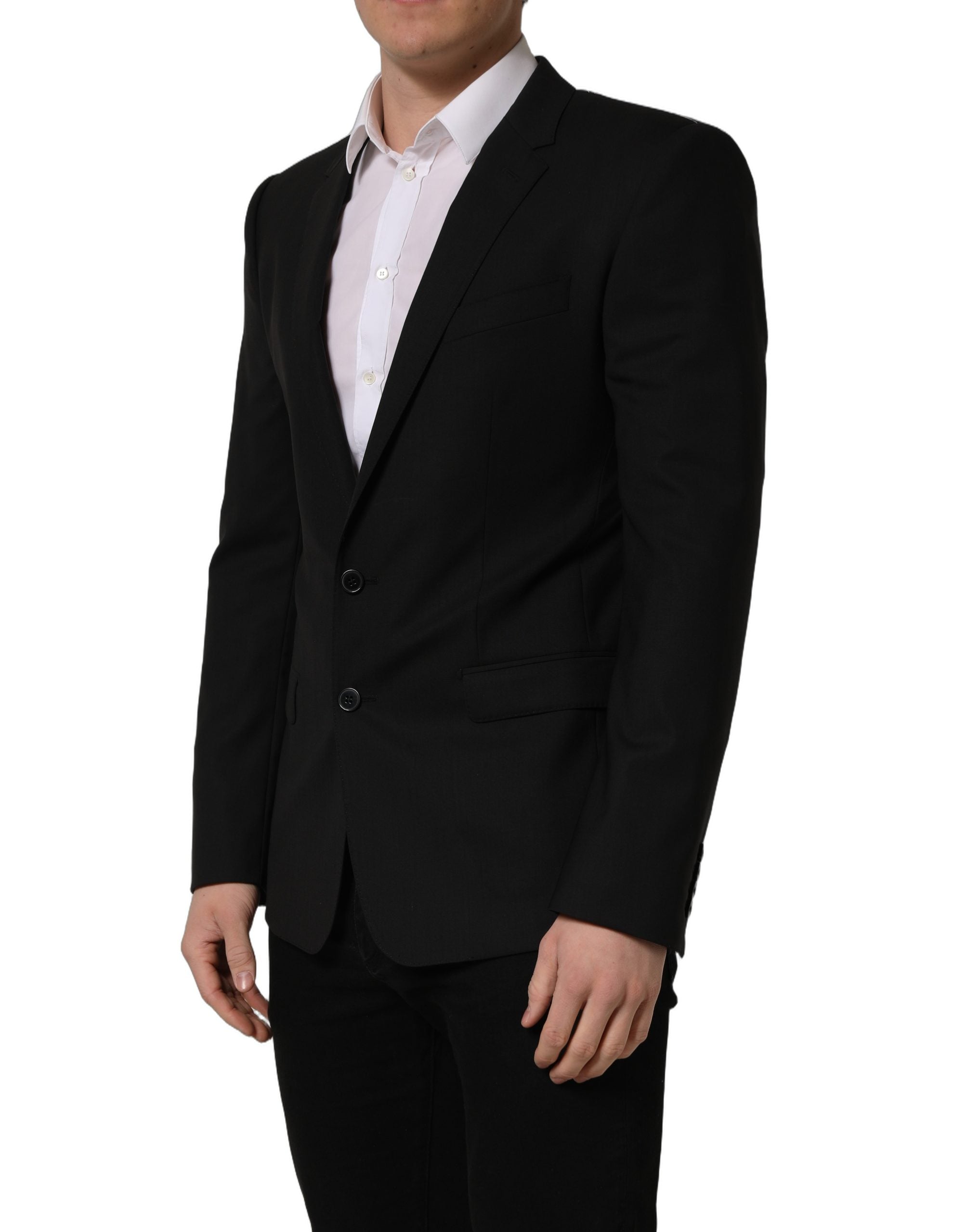 Dolce & Gabbana Black Wool Single Breasted Blazer Men's Jacket