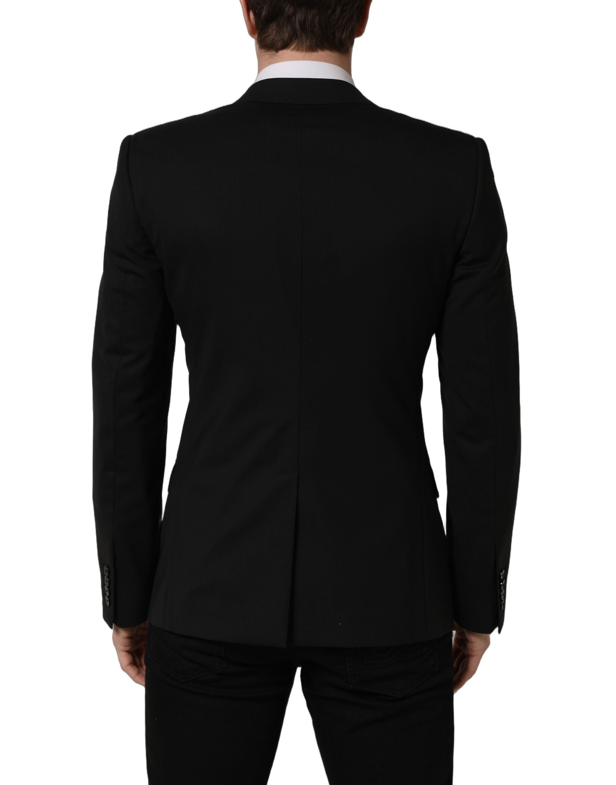 Dolce & Gabbana Black Wool Single Breasted Blazer Men's Jacket