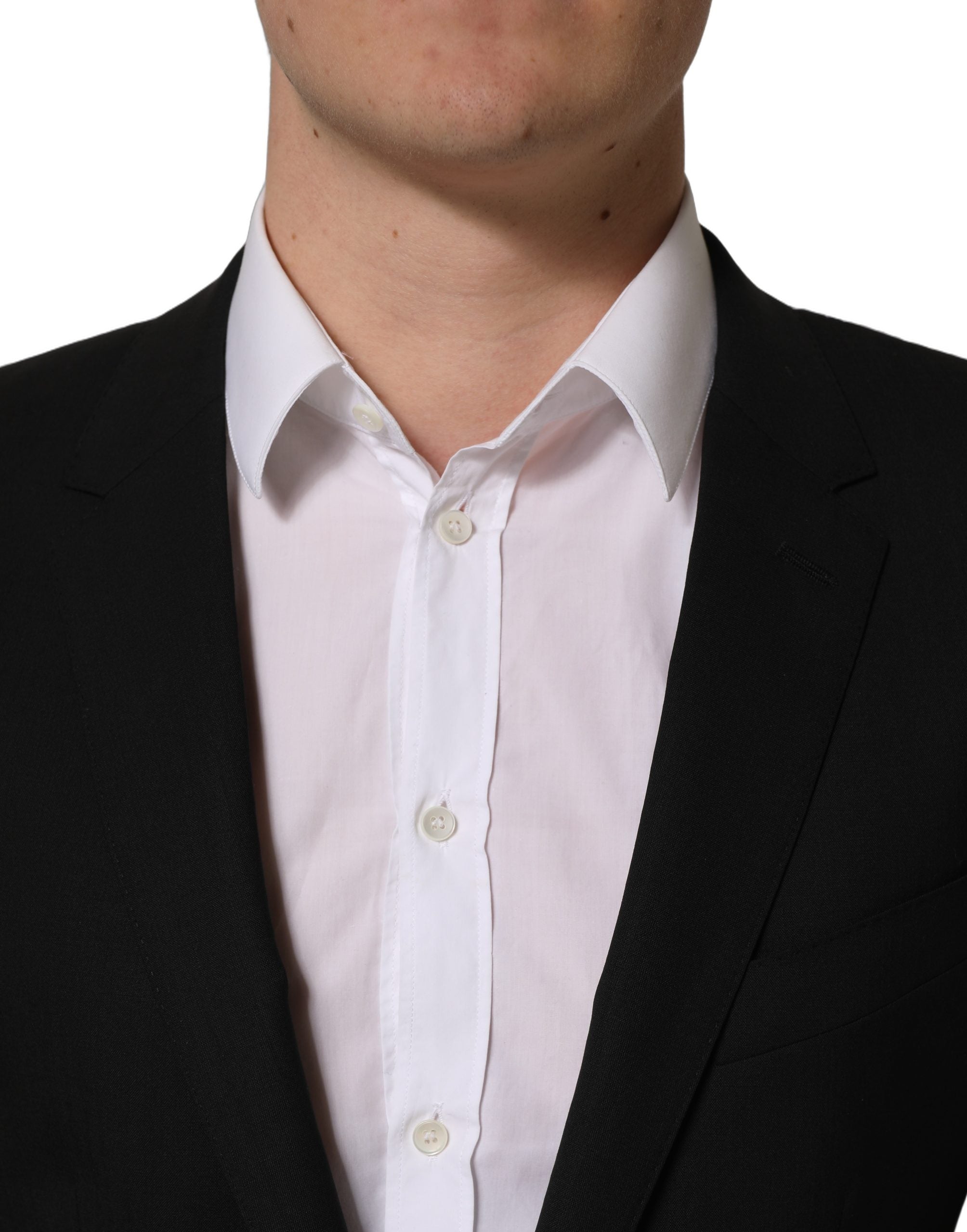 Dolce & Gabbana Black Wool Single Breasted Blazer Men's Jacket