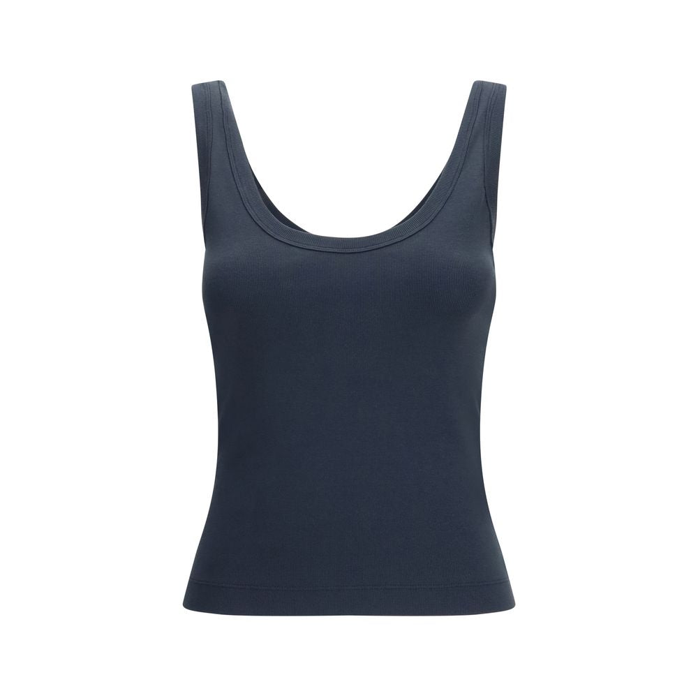 Brunello Cucinelli Blue Cotton Tank Women's Tops