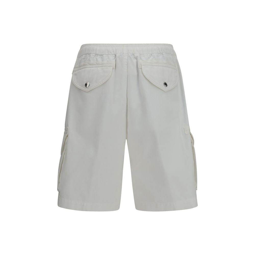 Brunello Cucinelli White Cotton Bermuda Men's Shorts