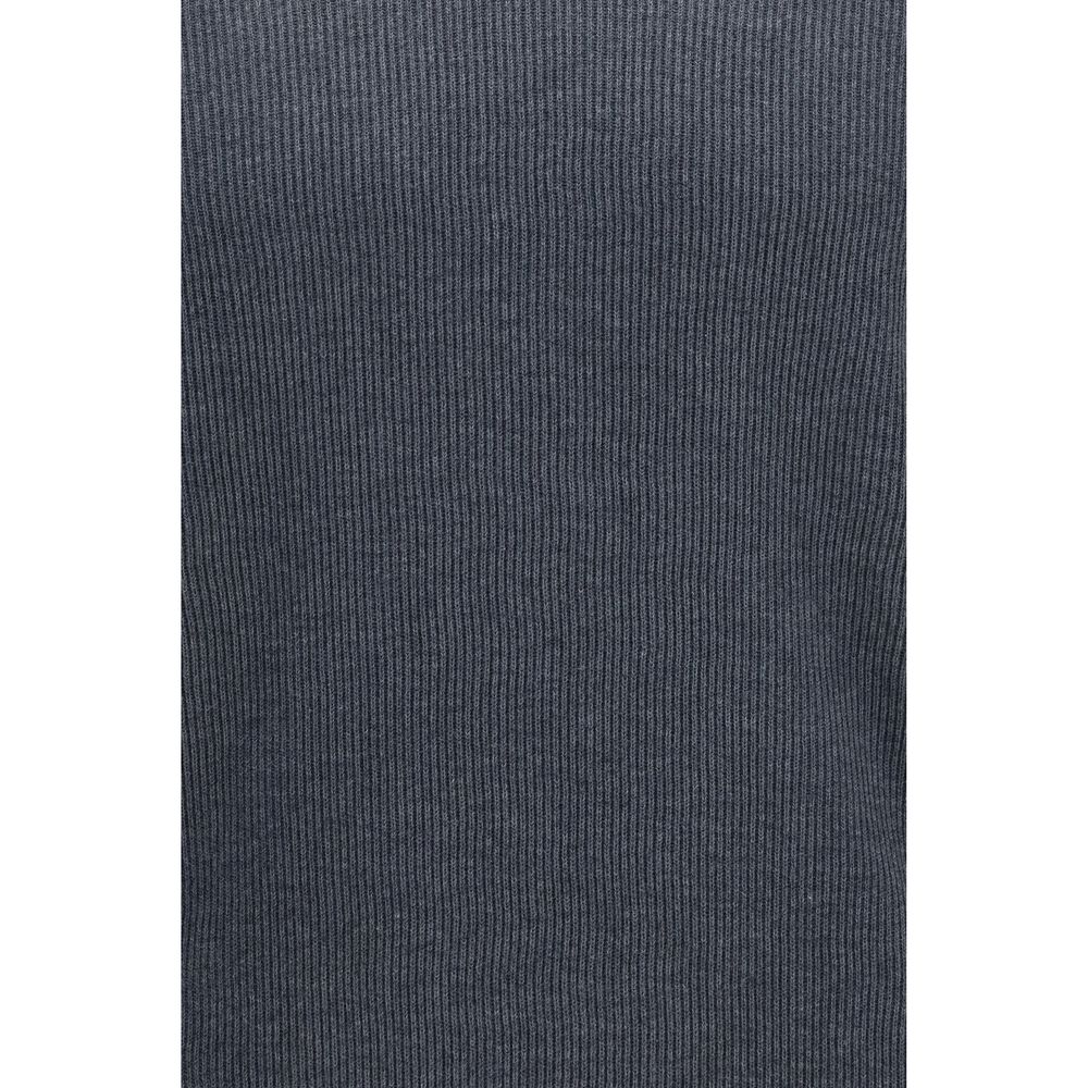 Brunello Cucinelli Gray Cotton Polo Men's Shirt