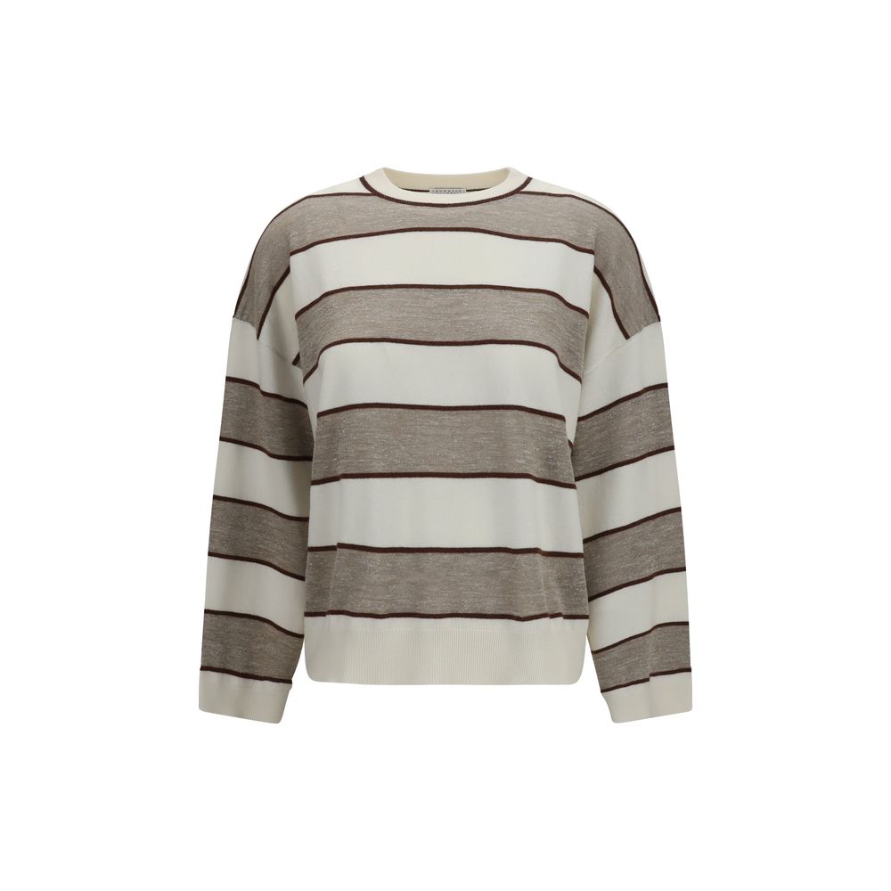 Brunello Cucinelli Beige Wool Oves Aries Women's Sweatshirt