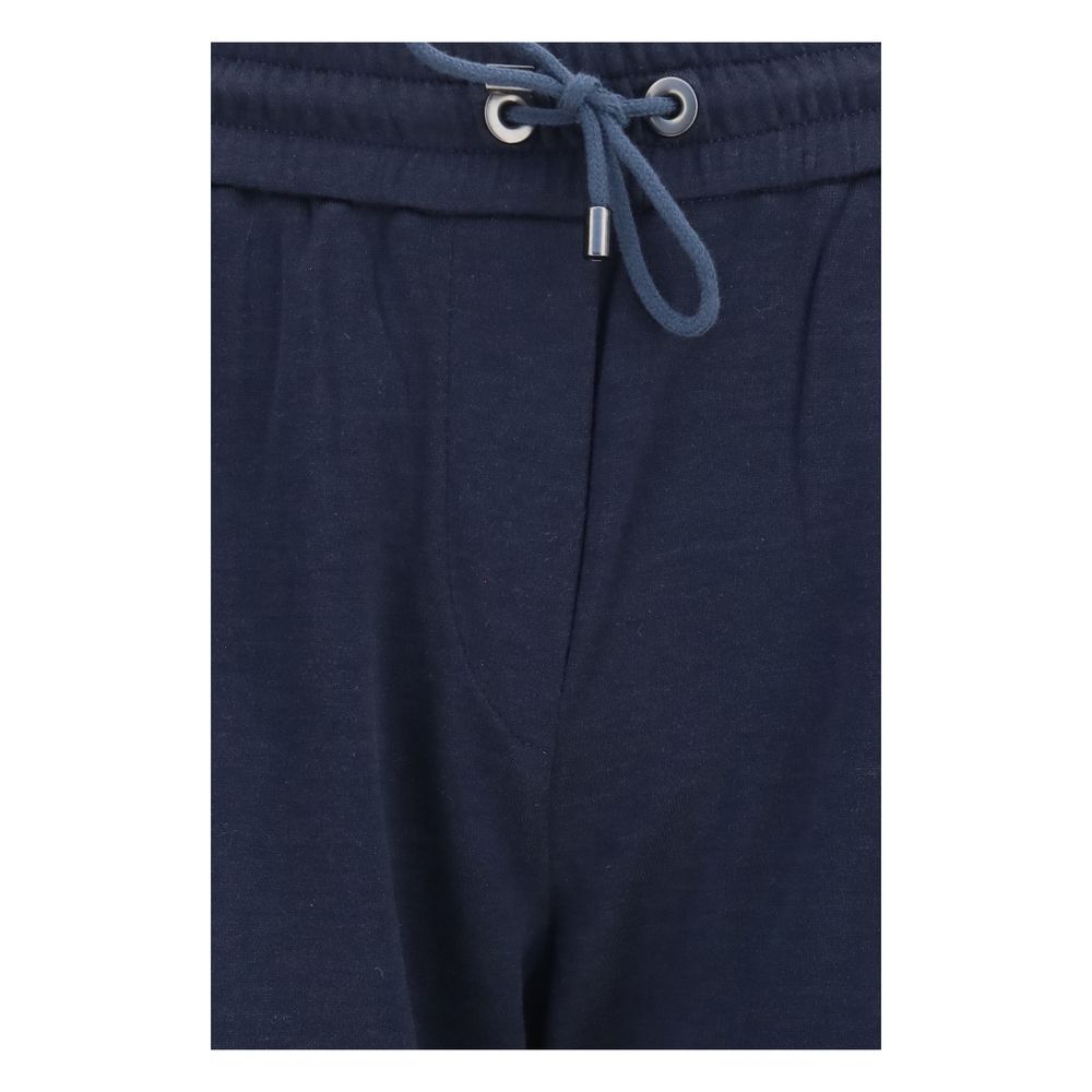 Brunello Cucinelli Blue Polyamide Casual Women's Pants