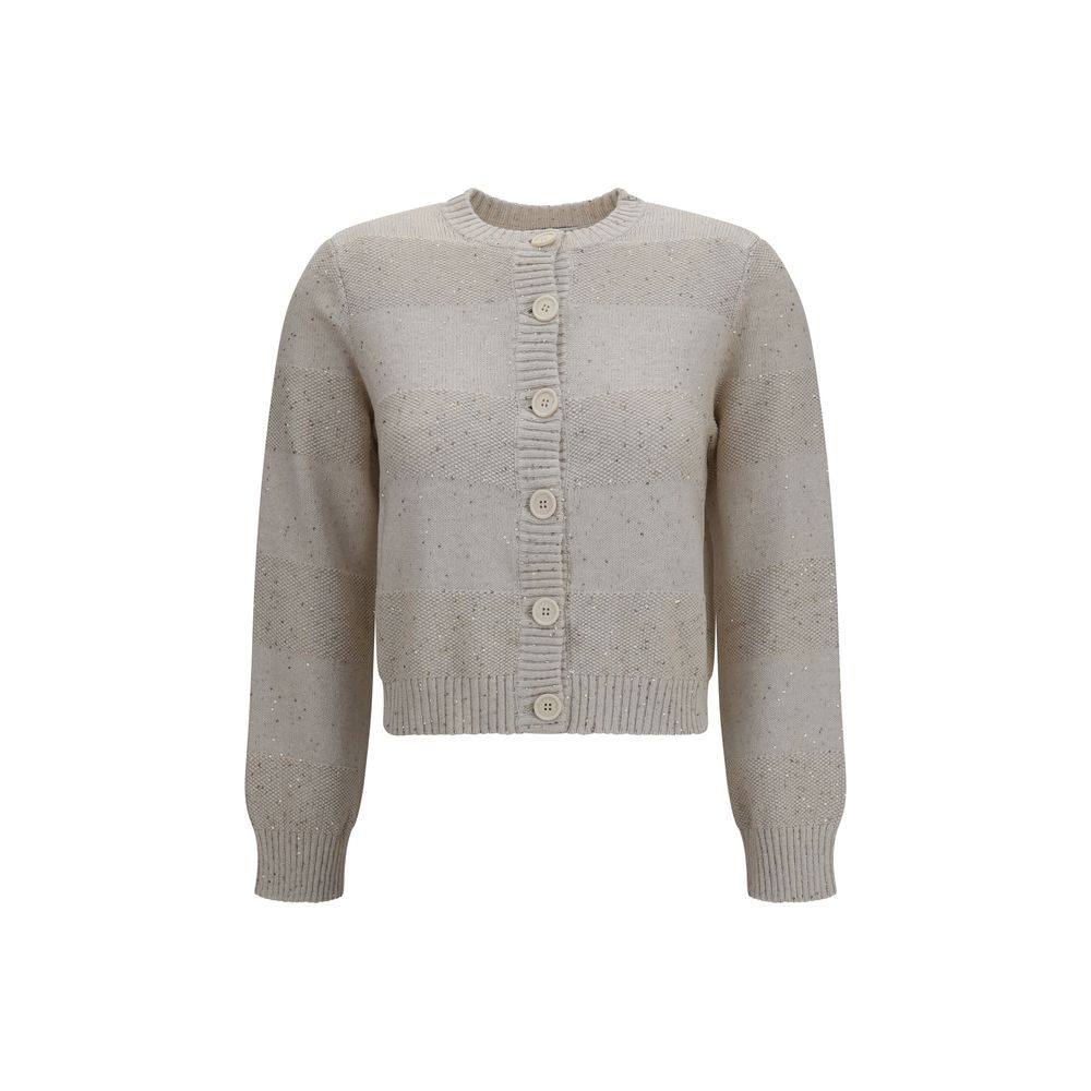 Brunello Cucinelli Beige Cotton Women's Sweatshirt