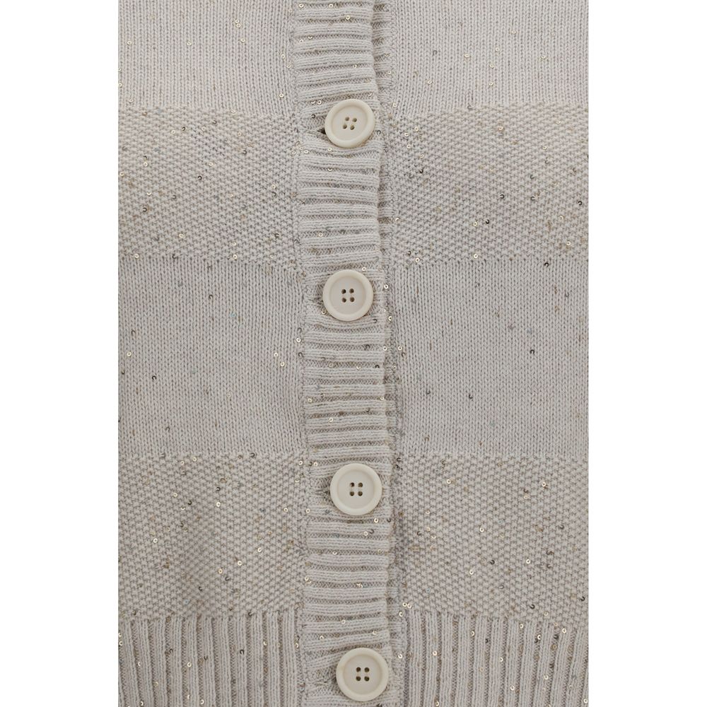 Brunello Cucinelli Beige Cotton Women's Sweatshirt