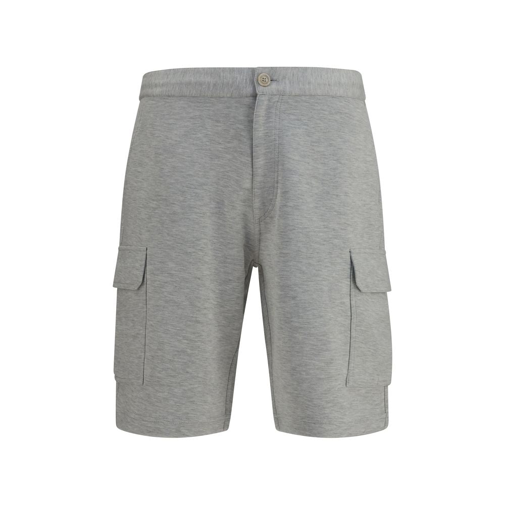 Brunello Cucinelli Gray Cotton Bermuda Men's Shorts