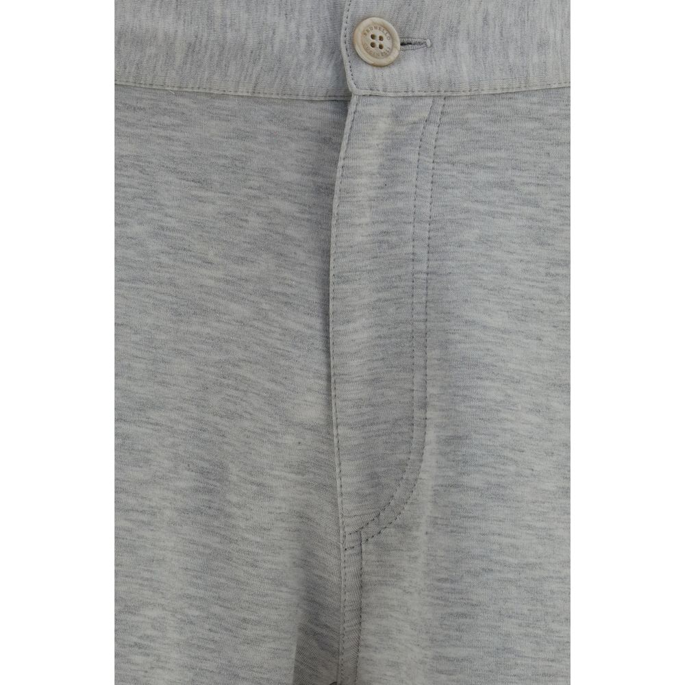 Brunello Cucinelli Gray Cotton Bermuda Men's Shorts