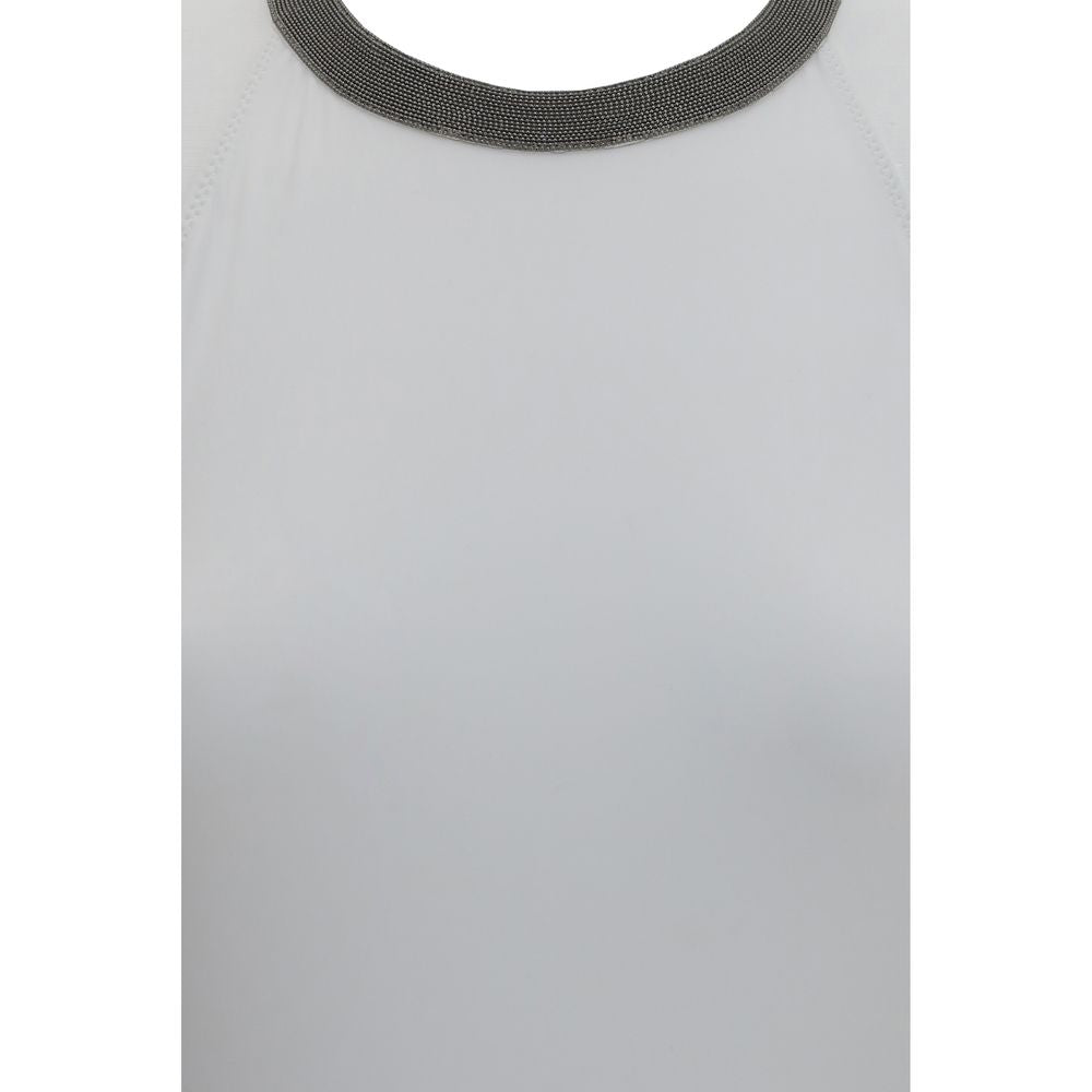 Brunello Cucinelli White Polyamide One-Piece Women's Swimsuit