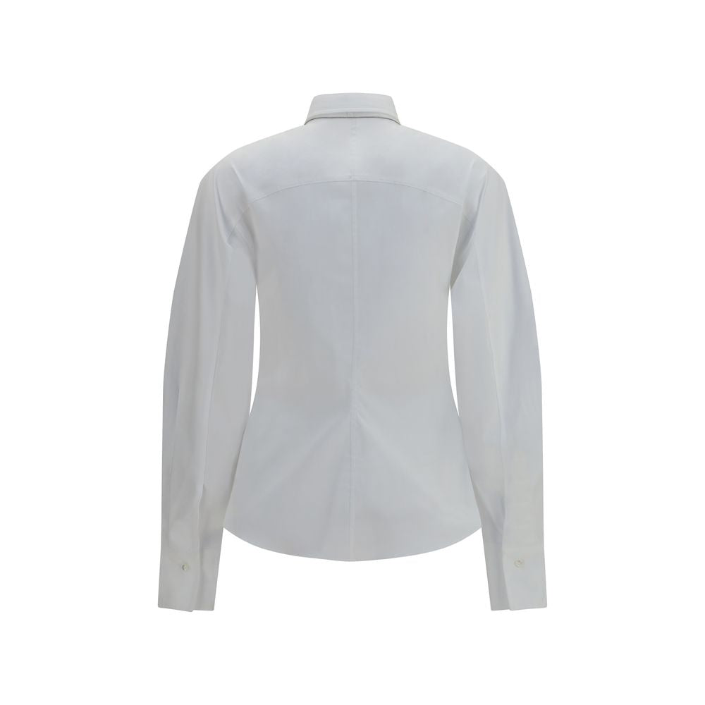 Brunello Cucinelli White Cotton Dress Women's Shirt