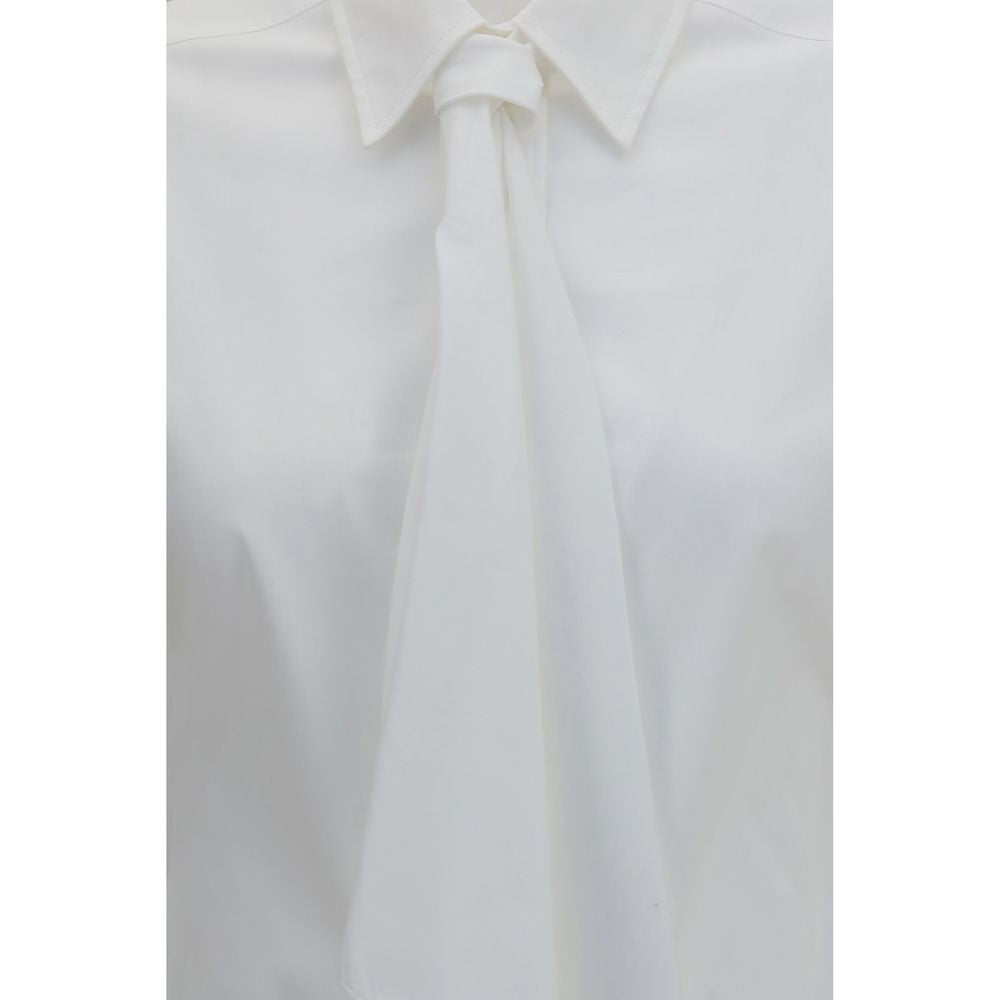 Brunello Cucinelli White Cotton Dress Women's Shirt