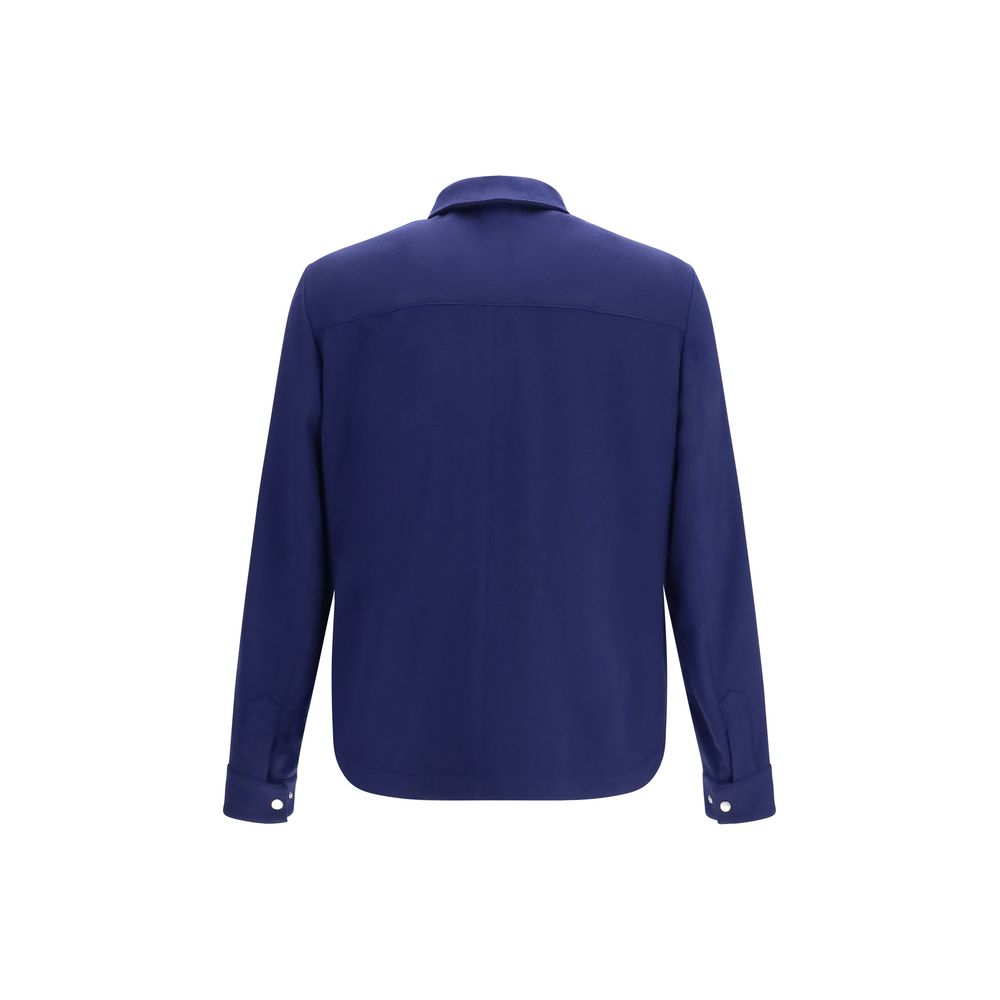 Brunello Cucinelli Blue Cashmere Full-Length Men's Jacket
