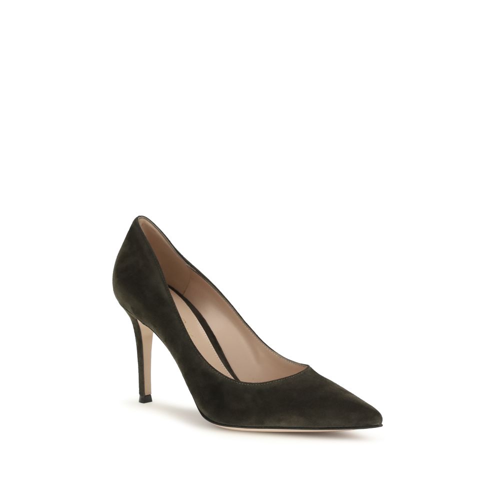 Gianvito Rossi Bicolor Calf Leather Bos Taurus High Heel Women's Pumps