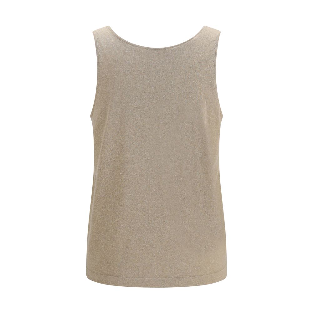 Brunello Cucinelli Beige Cashmere Tank Women's Tops