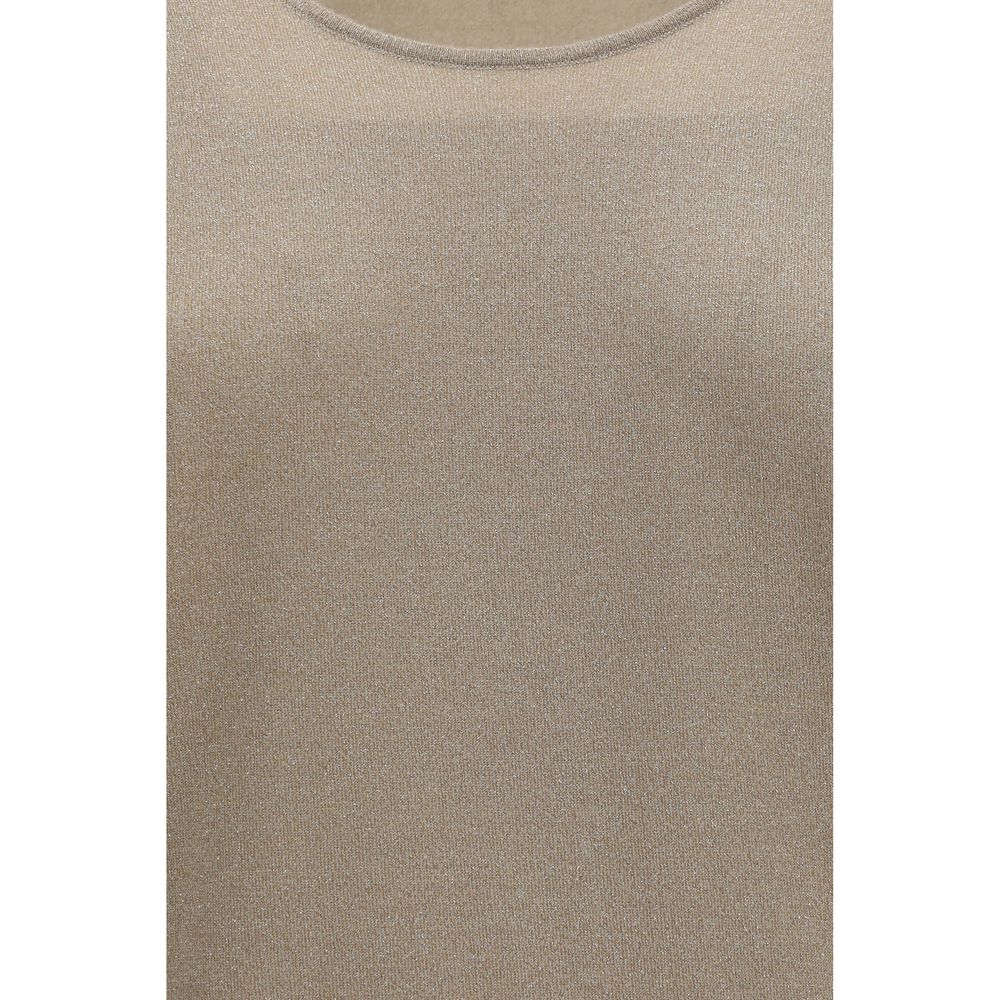 Brunello Cucinelli Beige Cashmere Tank Women's Tops