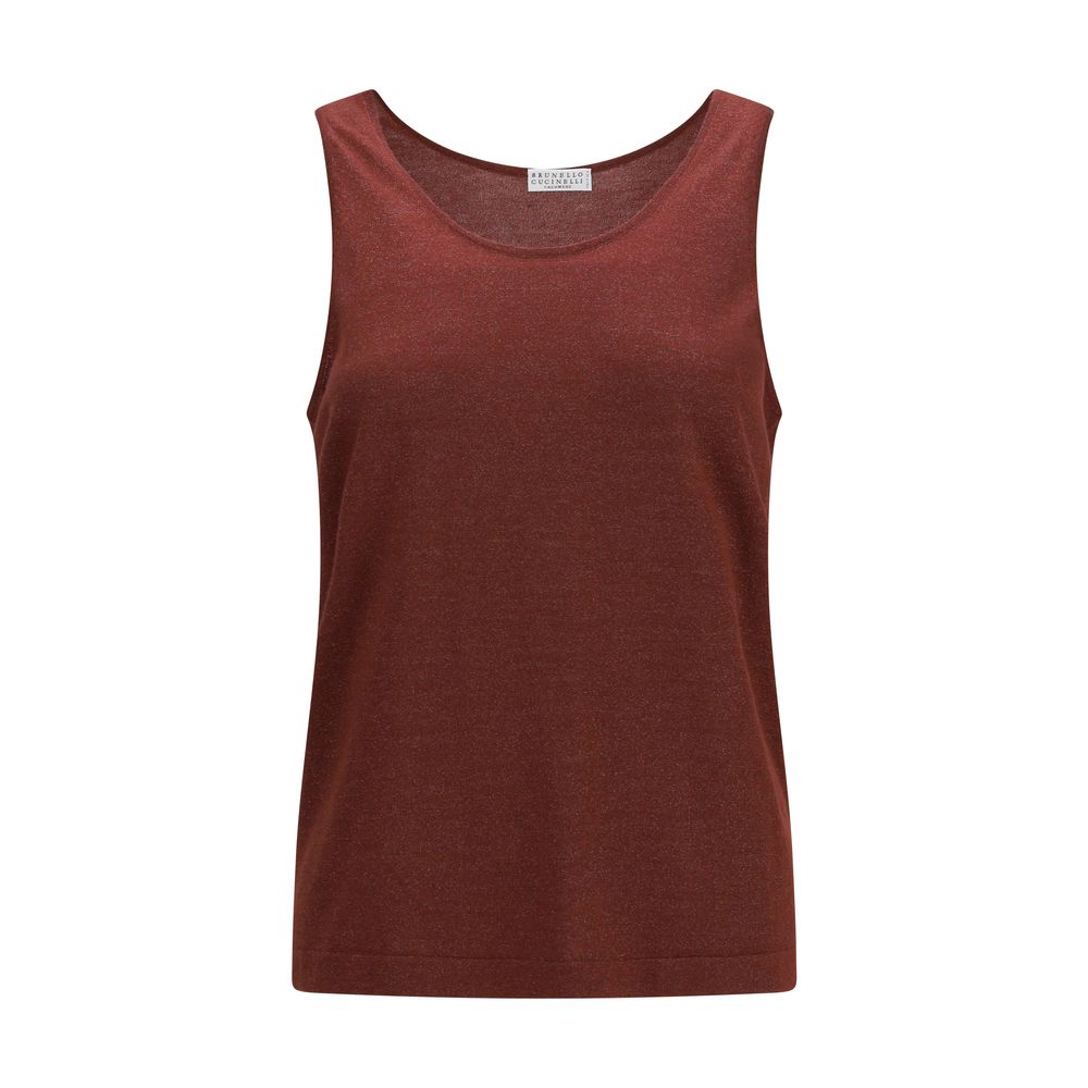 Brunello Cucinelli Multicolor Cashmere Tank Women's Tops