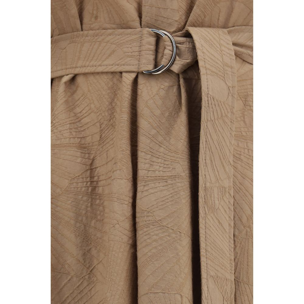 Brunello Cucinelli Beige Cotton Casual Women's Dress