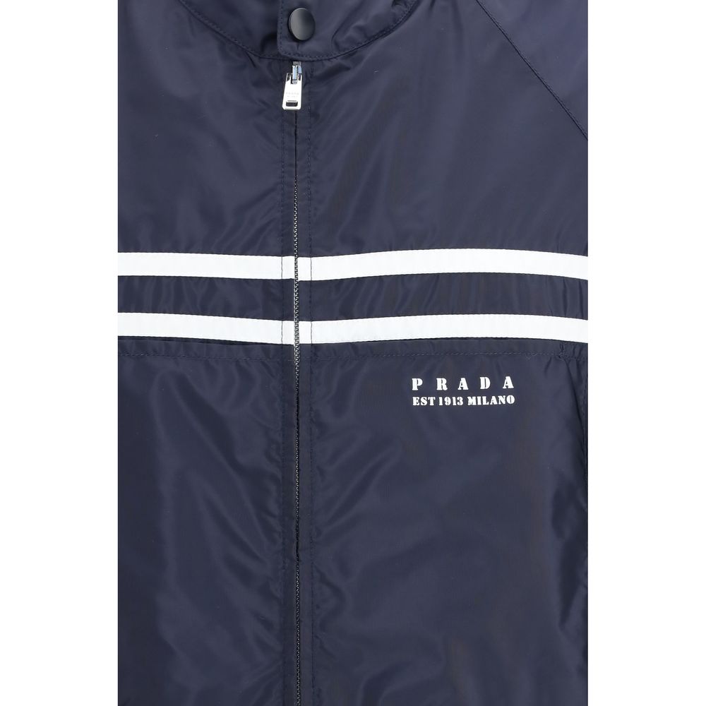 Prada Blue Nylon Shell Men's Jacket