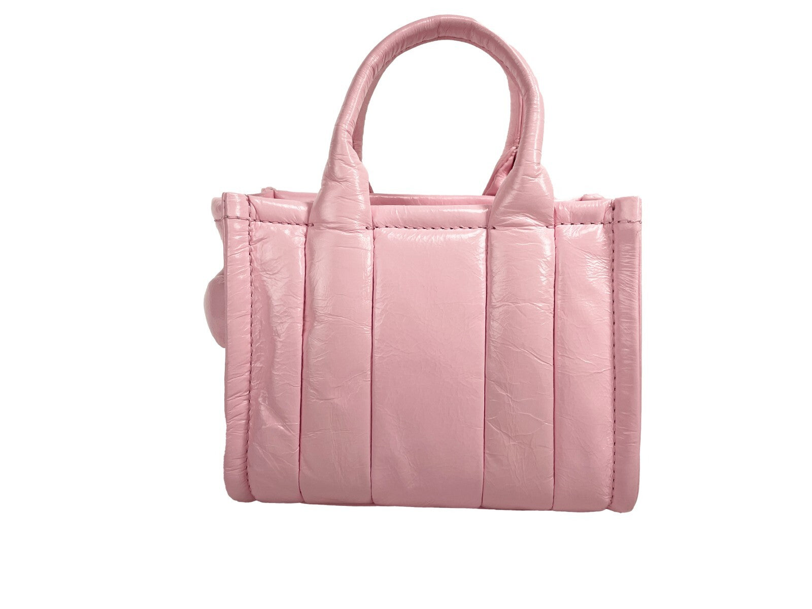 Marc Jacobs Marc Jacobs The Shiny Crinkle Micro Tote Bubblegum Leather Women's Crossbody
