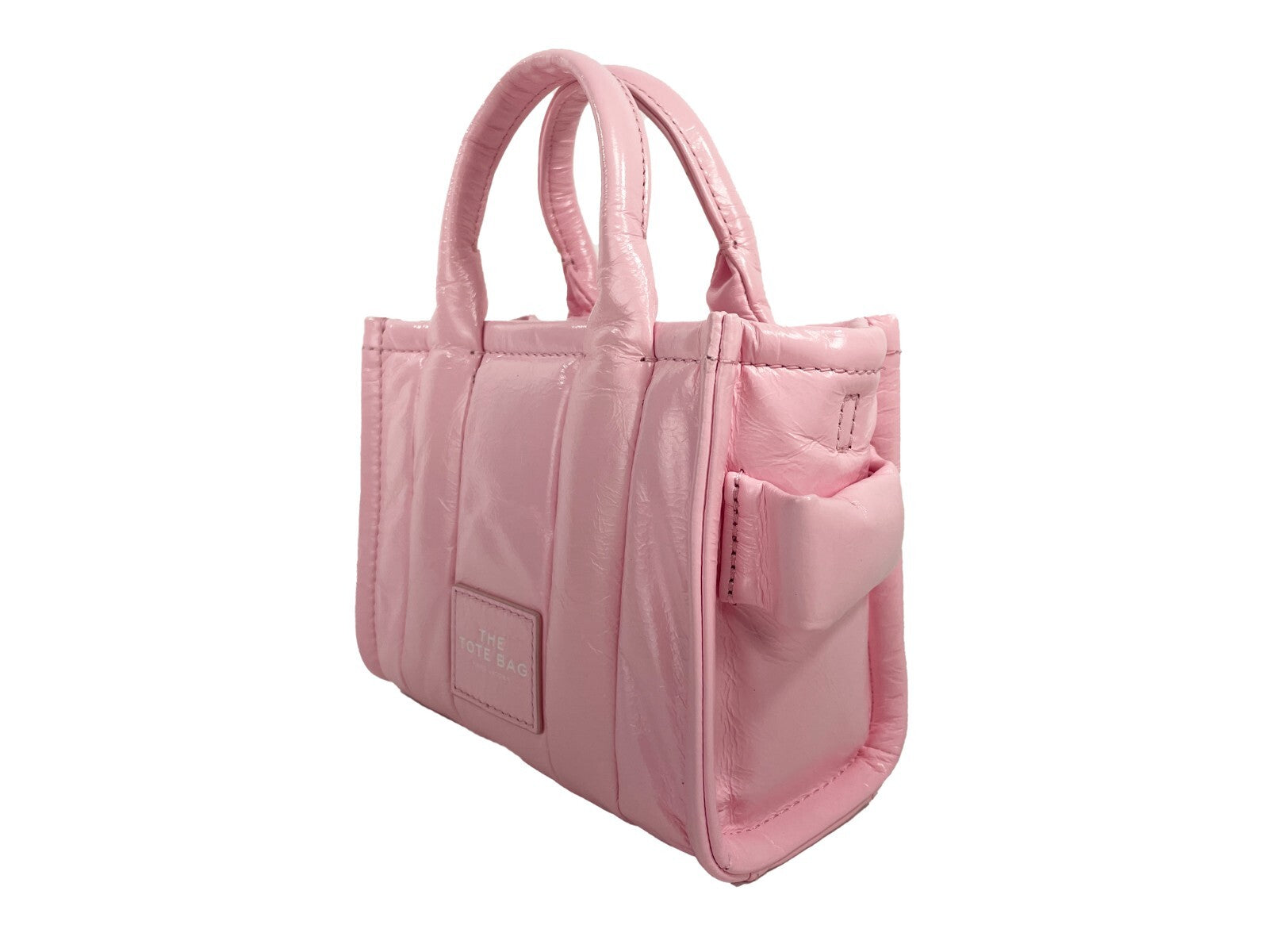 Marc Jacobs Marc Jacobs The Shiny Crinkle Micro Tote Bubblegum Leather Women's Crossbody